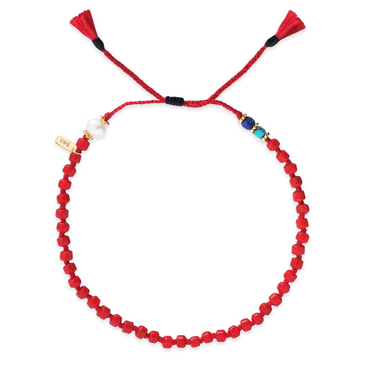 Tai Knotted Red Baded Bracelet DB581