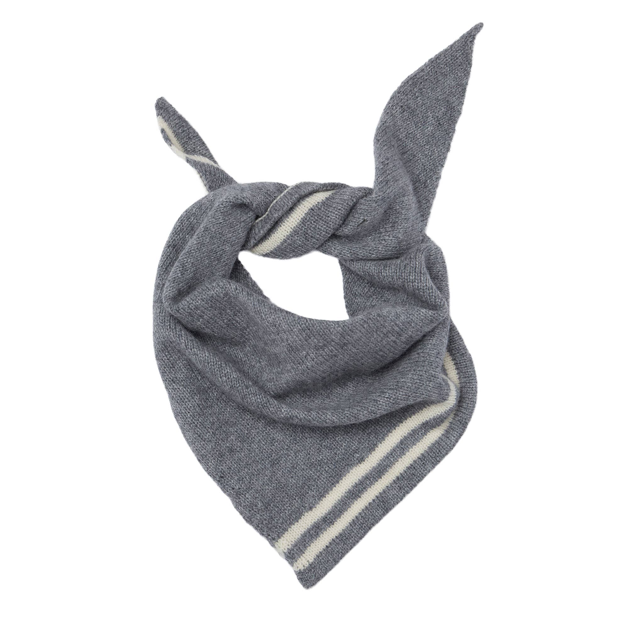 Somerville Cashmere Triangle Kerchief - Grey