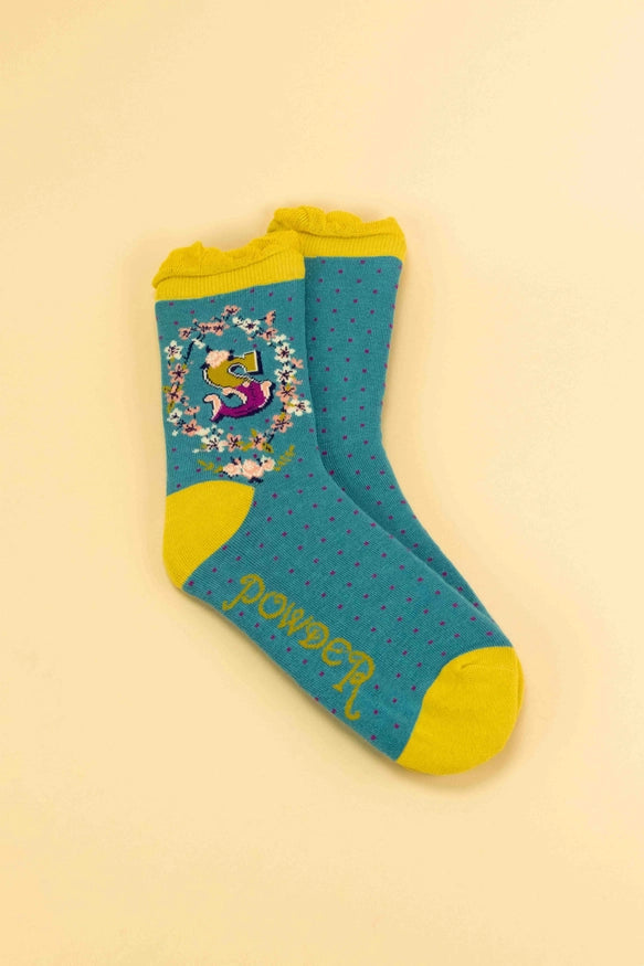 Powder Monogram Socks