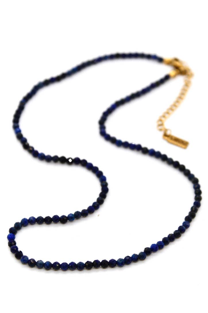 Lizou 16" Lapis Lazuli Stone Necklace #10