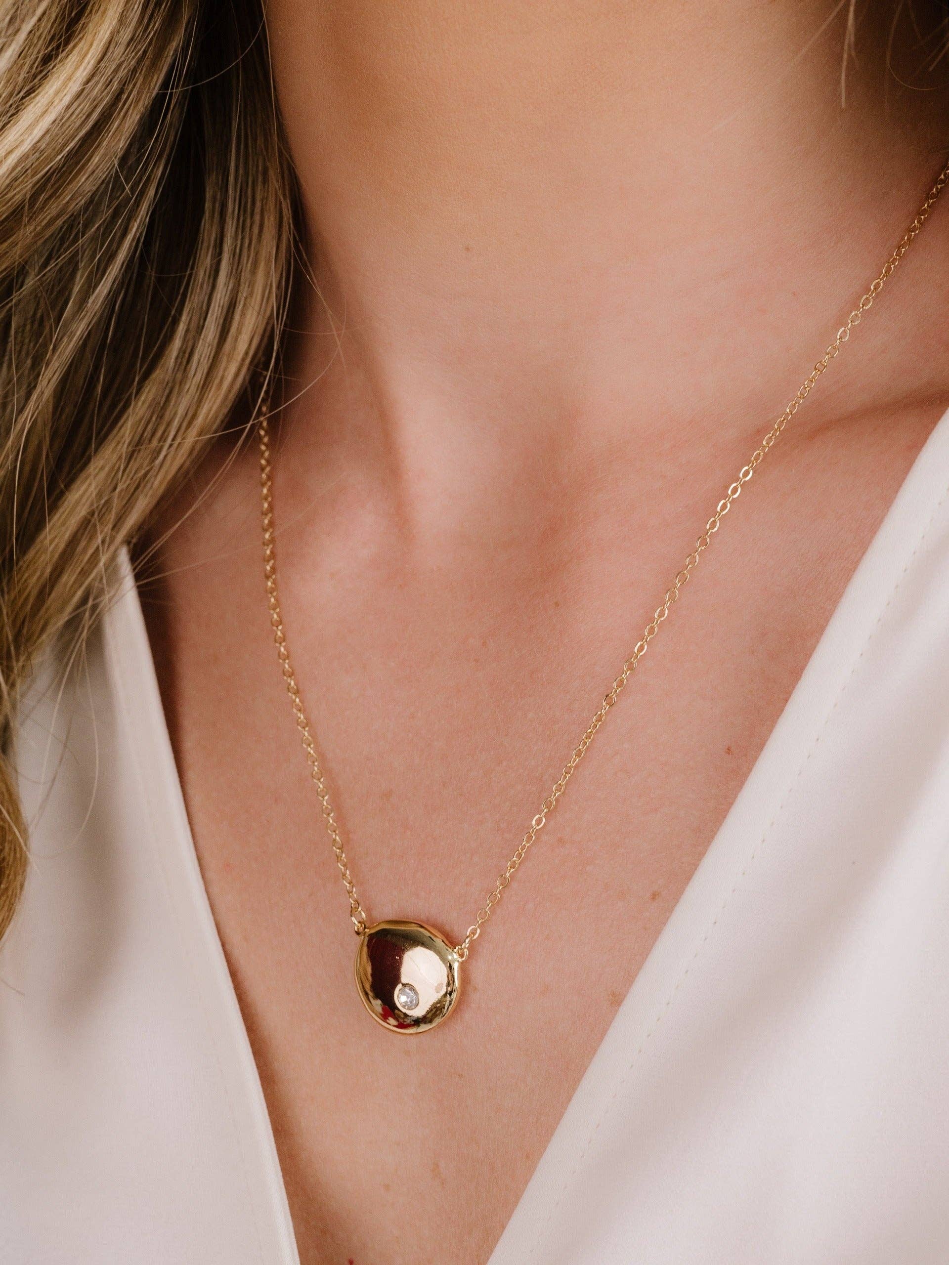 Ettika Polished Pebble Pendant Necklace