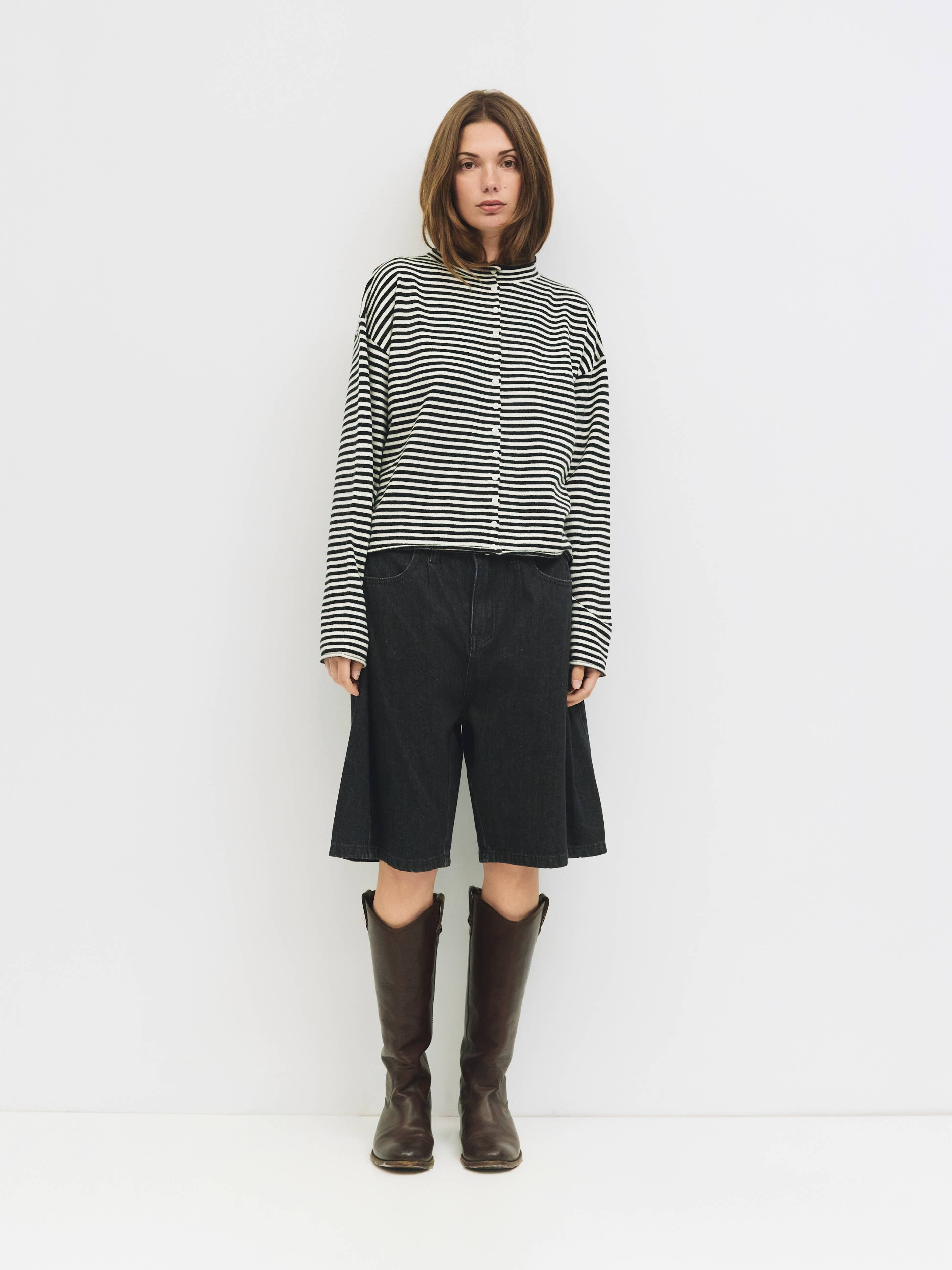 Mod Ref The Elisa Striped Button-Down Cardigan
