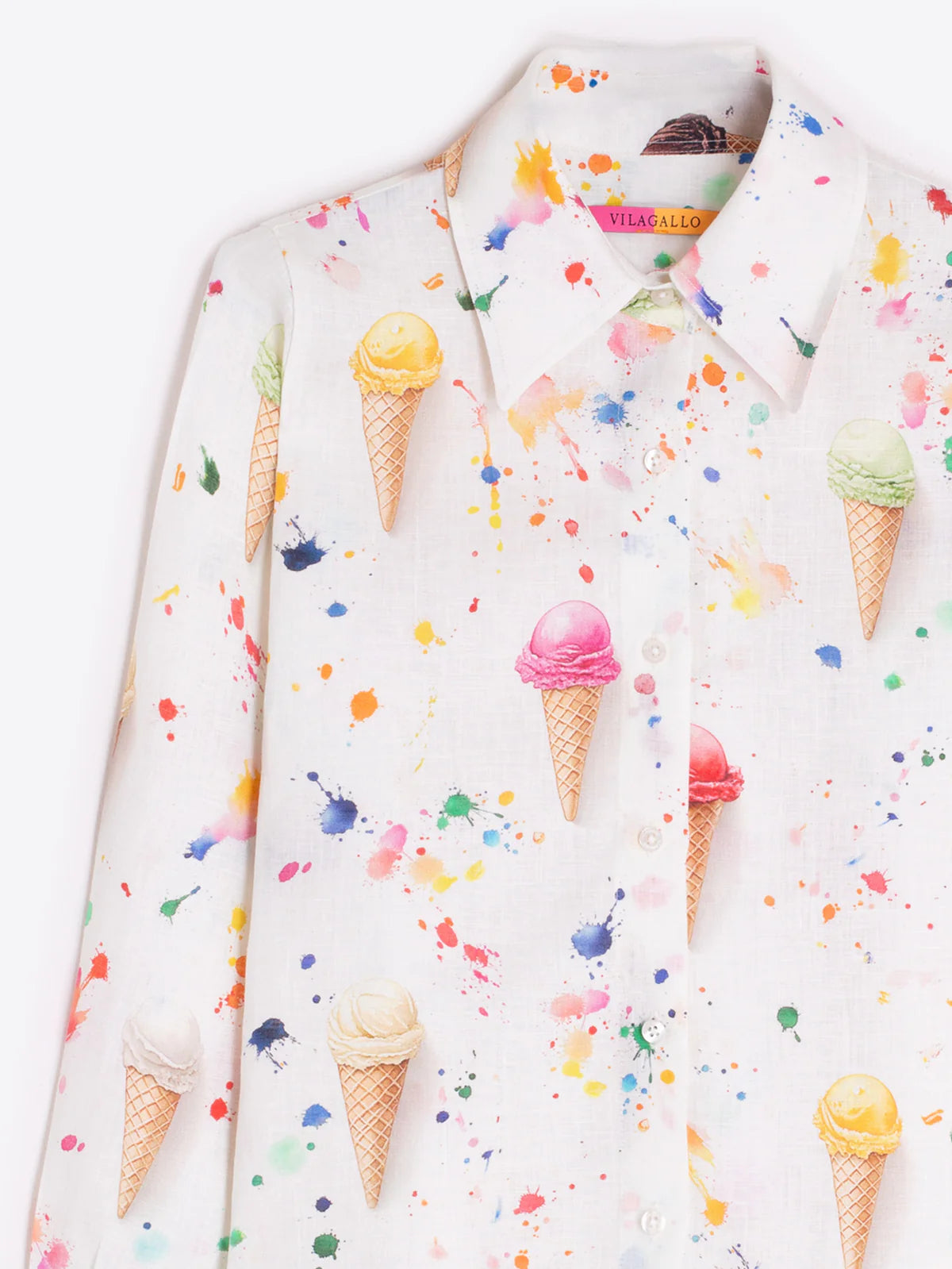 Vilagallo Multicolor Ice Cream Print Shirt 33459