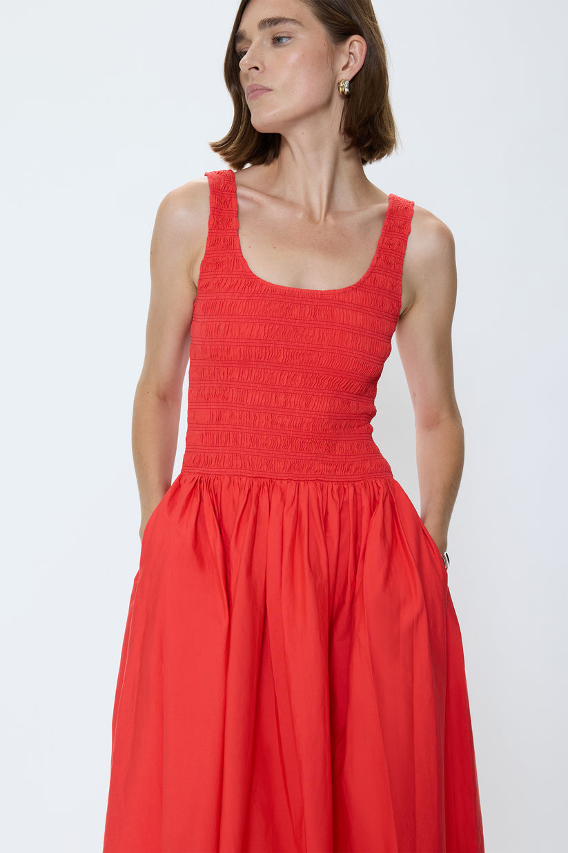 Pistola Alessia Smocked Drop Waist Dress