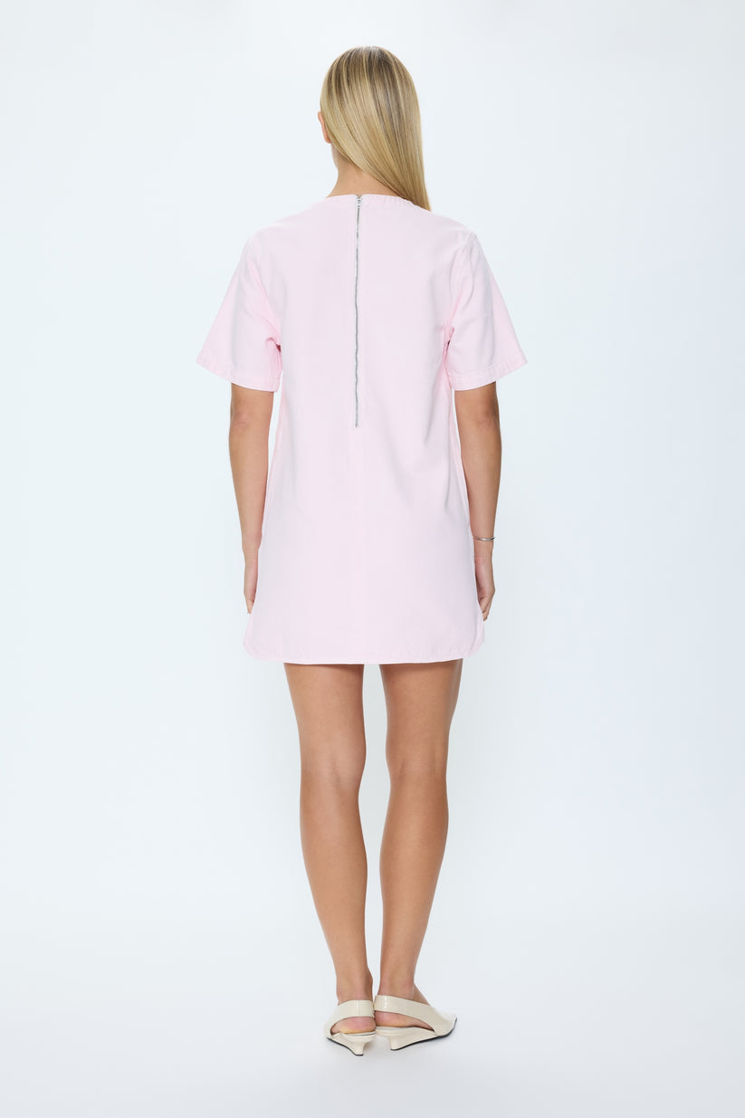 Pistola Remi Denim T-Shirt Dress - Blush