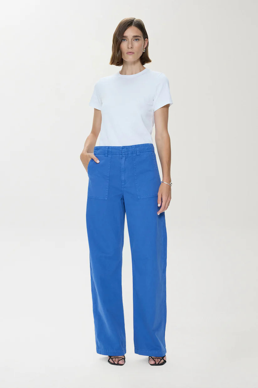 Pistola Wren Relaxed Straight Utility Pant- Ciel