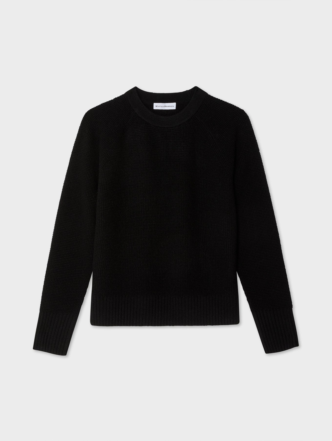 White + Warren Cashmere Waffle Sweatshirt 20388