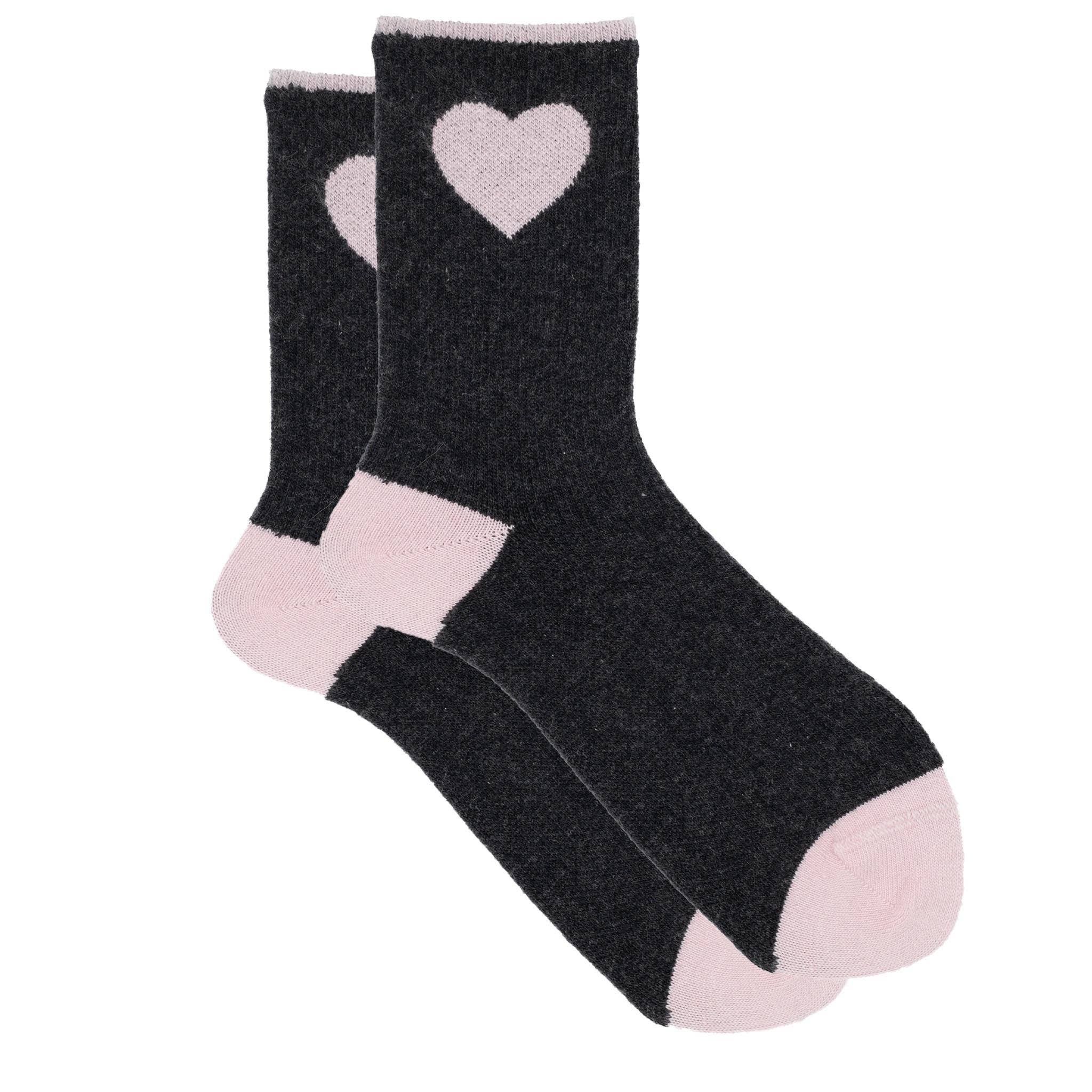 iLux Hartie Cashmere Silk Heart Crew Sock 1697