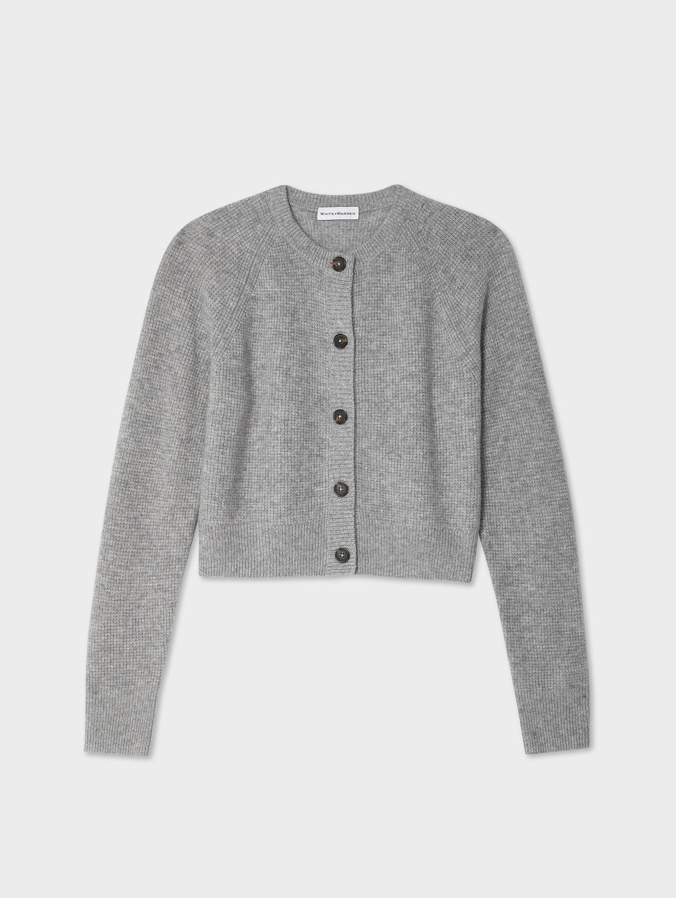 White + Warren Cashmere Waffle Cardigan 20949