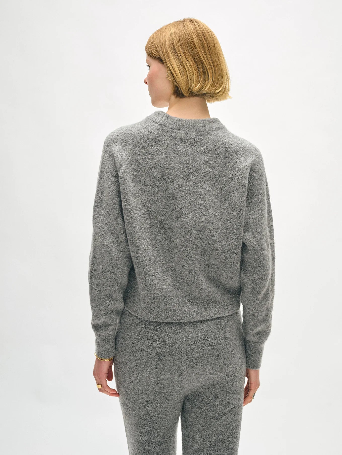 White + Warren Merino Cashmere Bouclé Sweatshirt 21012