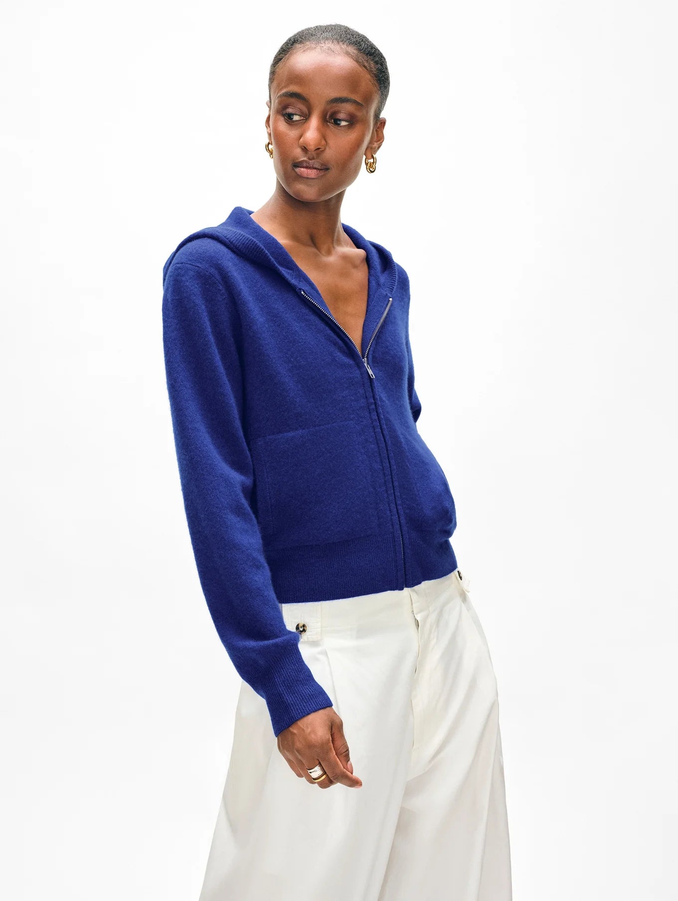 White + Warren Cashmere Luxe Zip Hoodie 21098