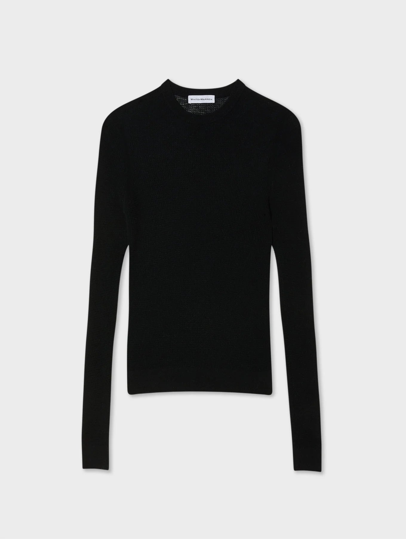 White + Warren Superfine Cashmere Blend Waffle Crewneck 21109