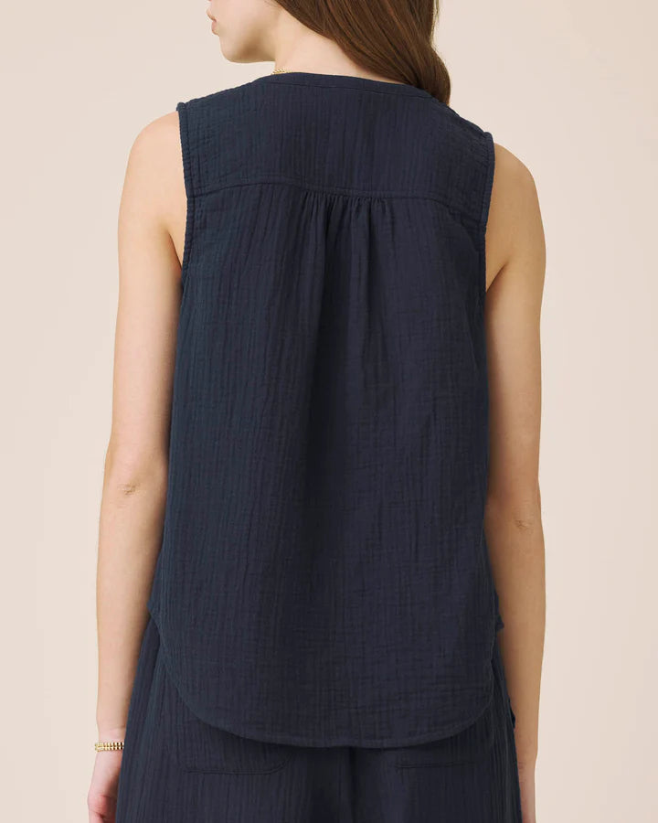 Splendid Ava Gauze Button Tank RS6W000