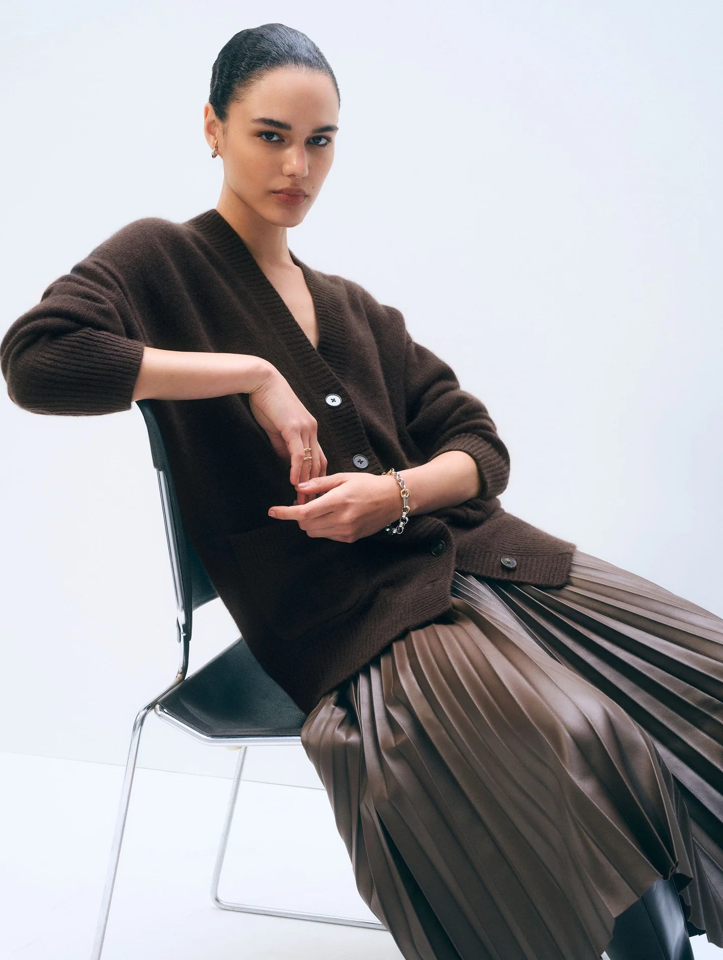 White + Warren Luxe Pocket Cardigan 21201