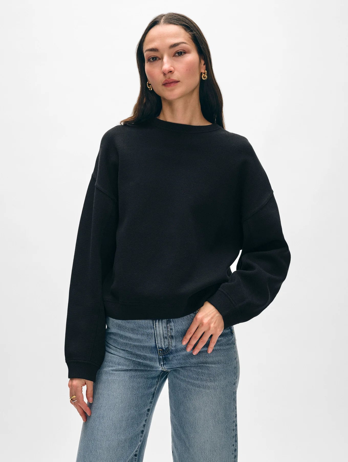 White + Warren Superfine Organic Cotton Easy Sweatshirt 21334