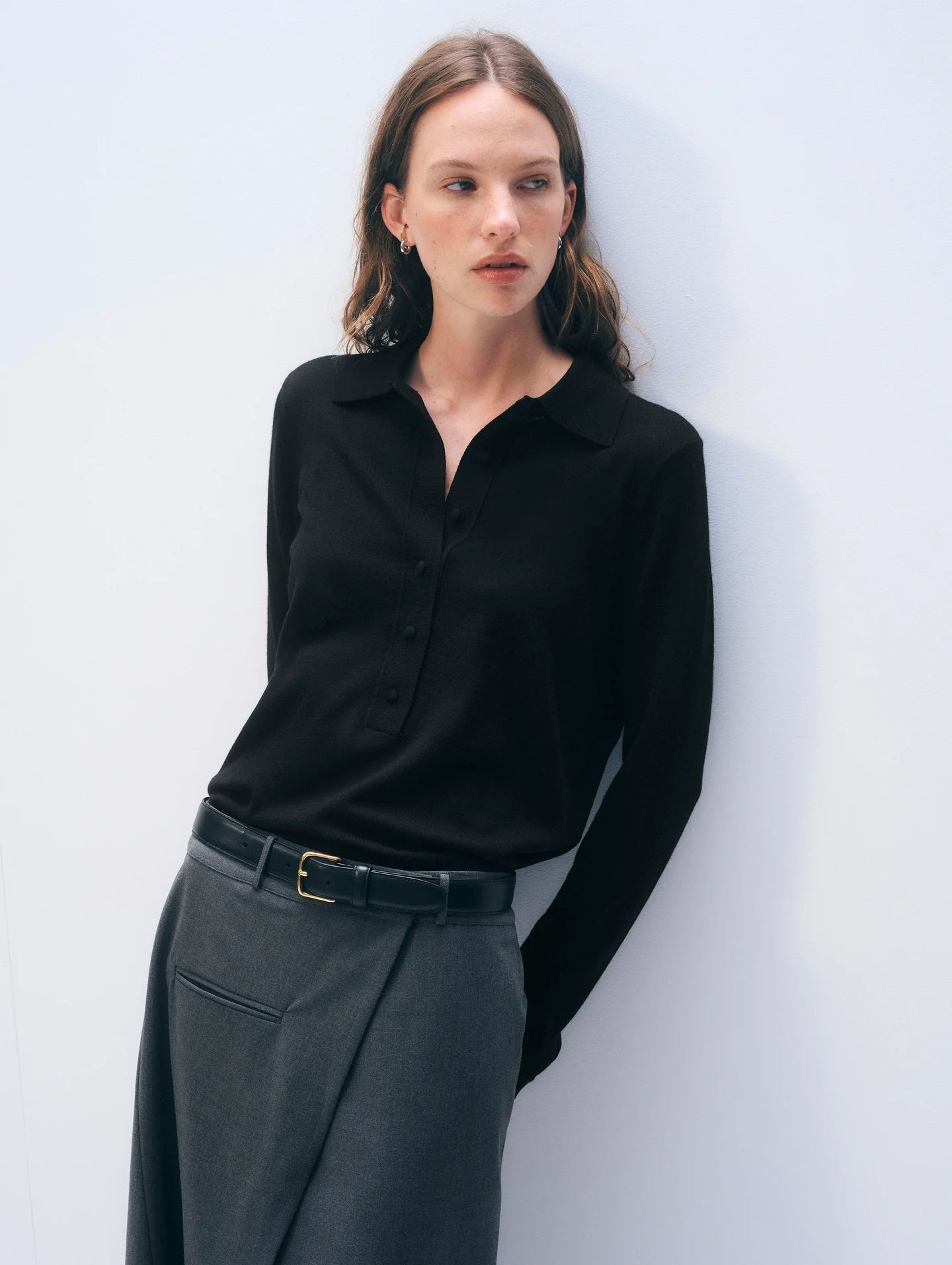 White + Warren Superfine Merino Polo 21565