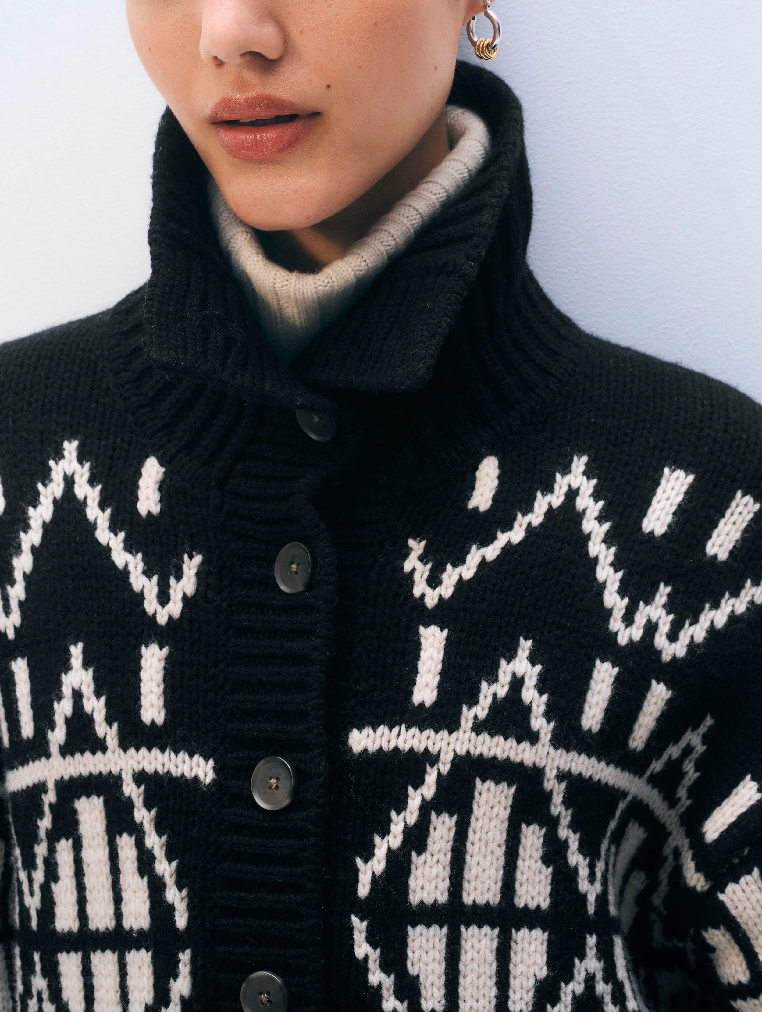 White + Warren Merino Fair Isle Jacket 21612