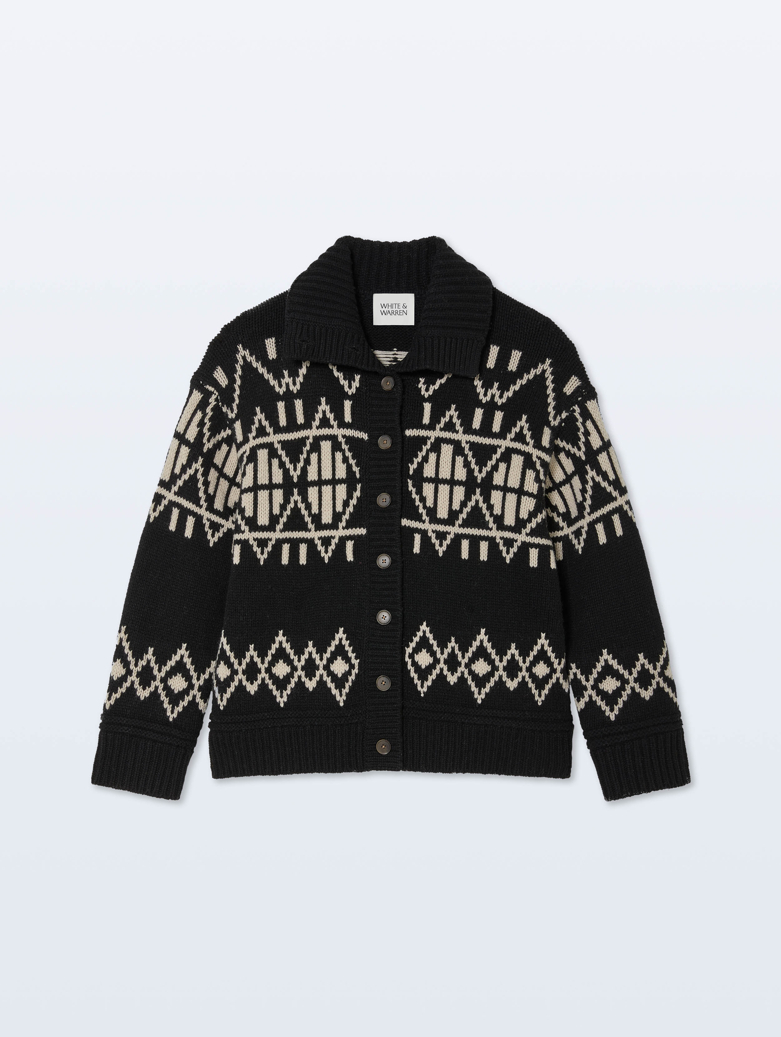White + Warren Merino Fair Isle Jacket 21612