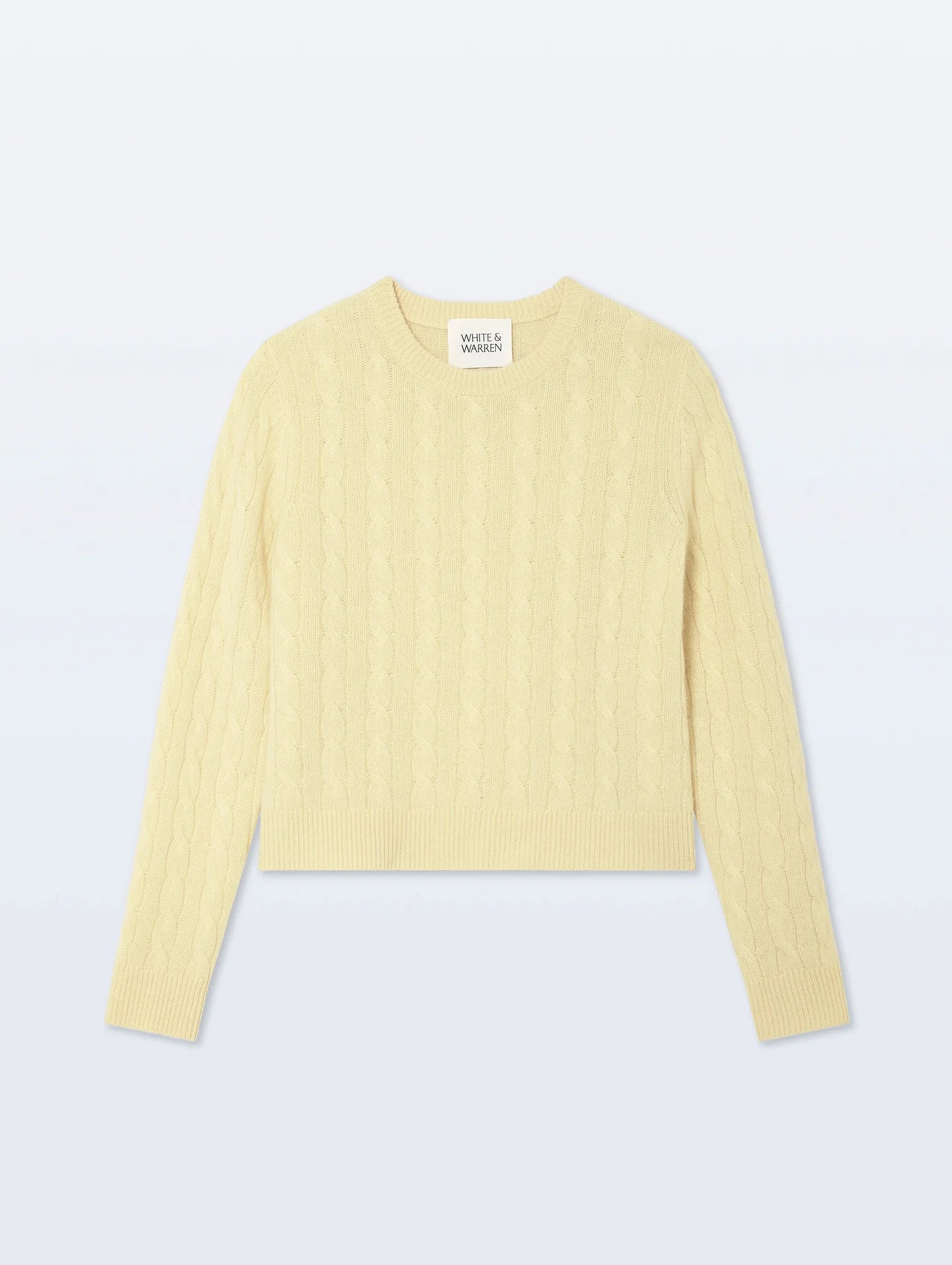 White + Warren Cashmere Varsity Cable Crewneck 21764