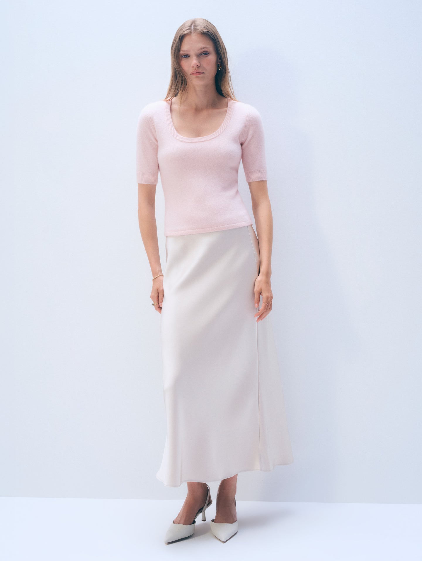 White + Warren Cashmere Scoop Neck Top 21777