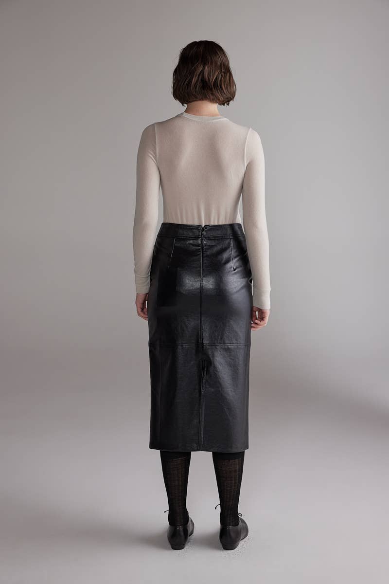 Amente Vegan Leather Pencil Skirt