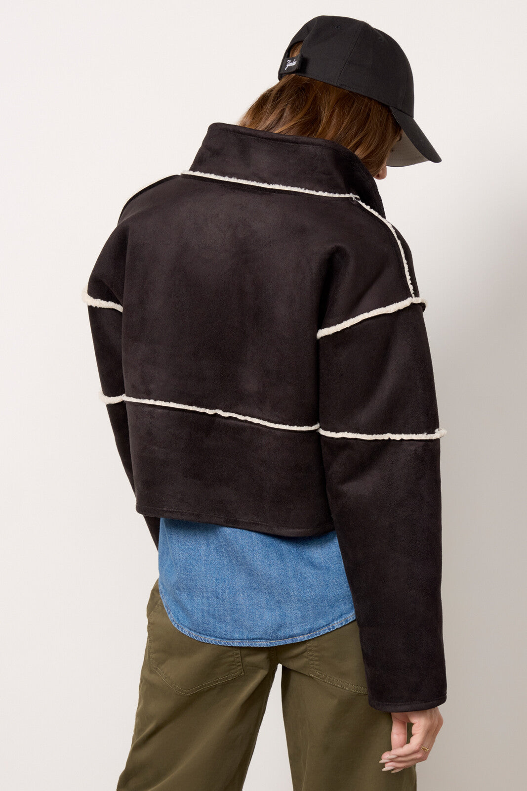 Velvet Kelly Short Sherpa Jacket