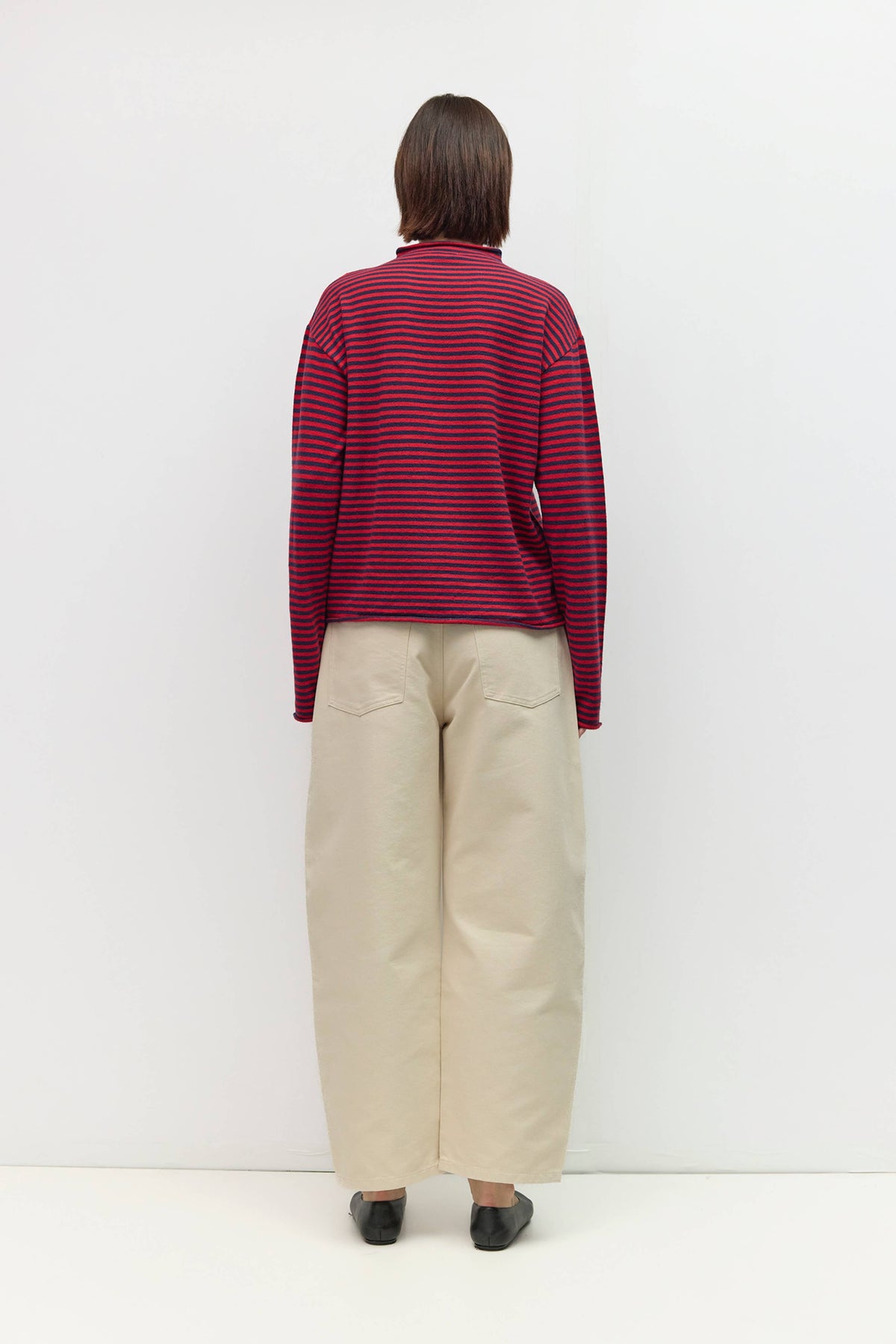 All Row The Cierra Sweater | Striped Mockneck Sweater