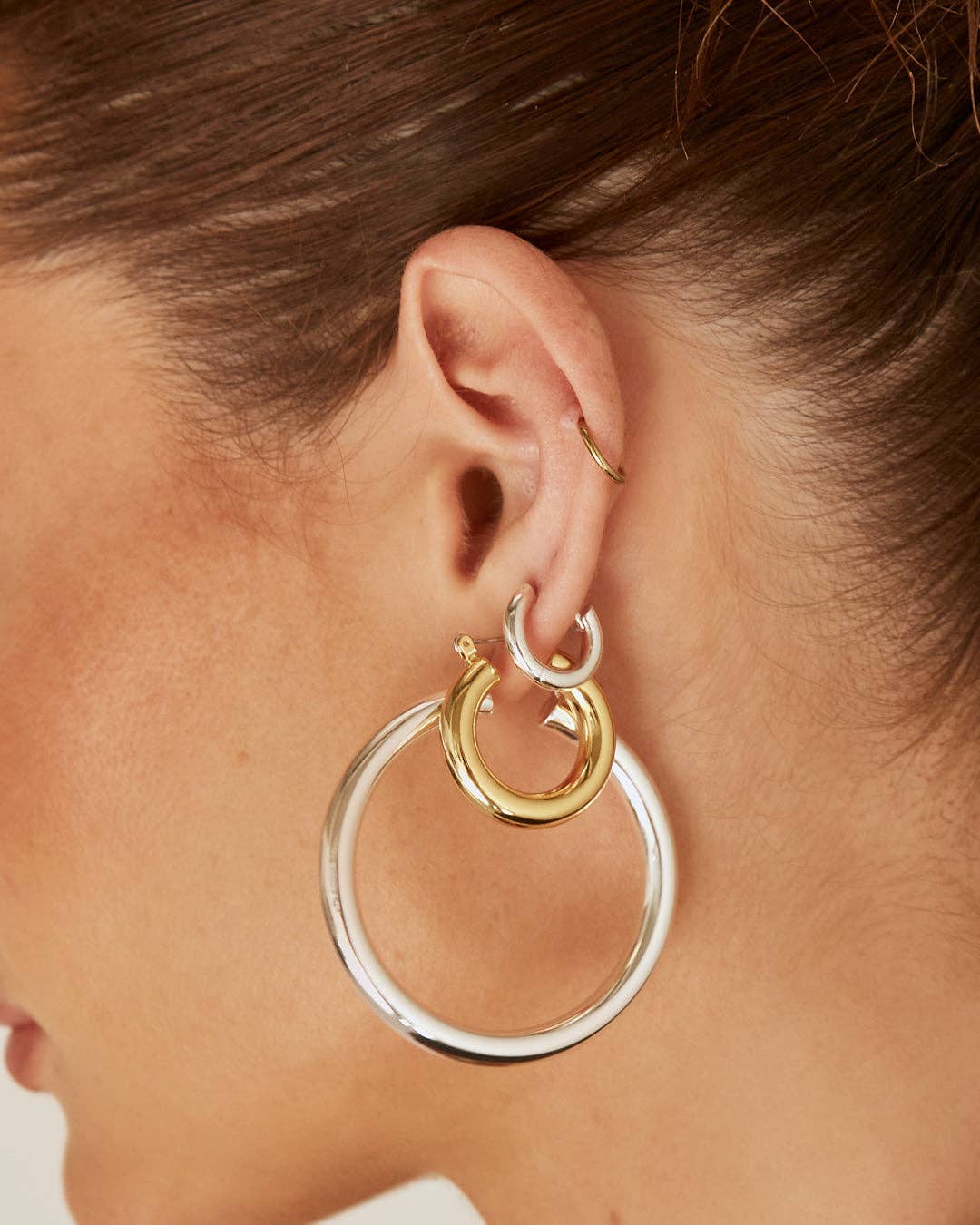 Luv AJ Baby Amalfi Tube Hoops- Gold