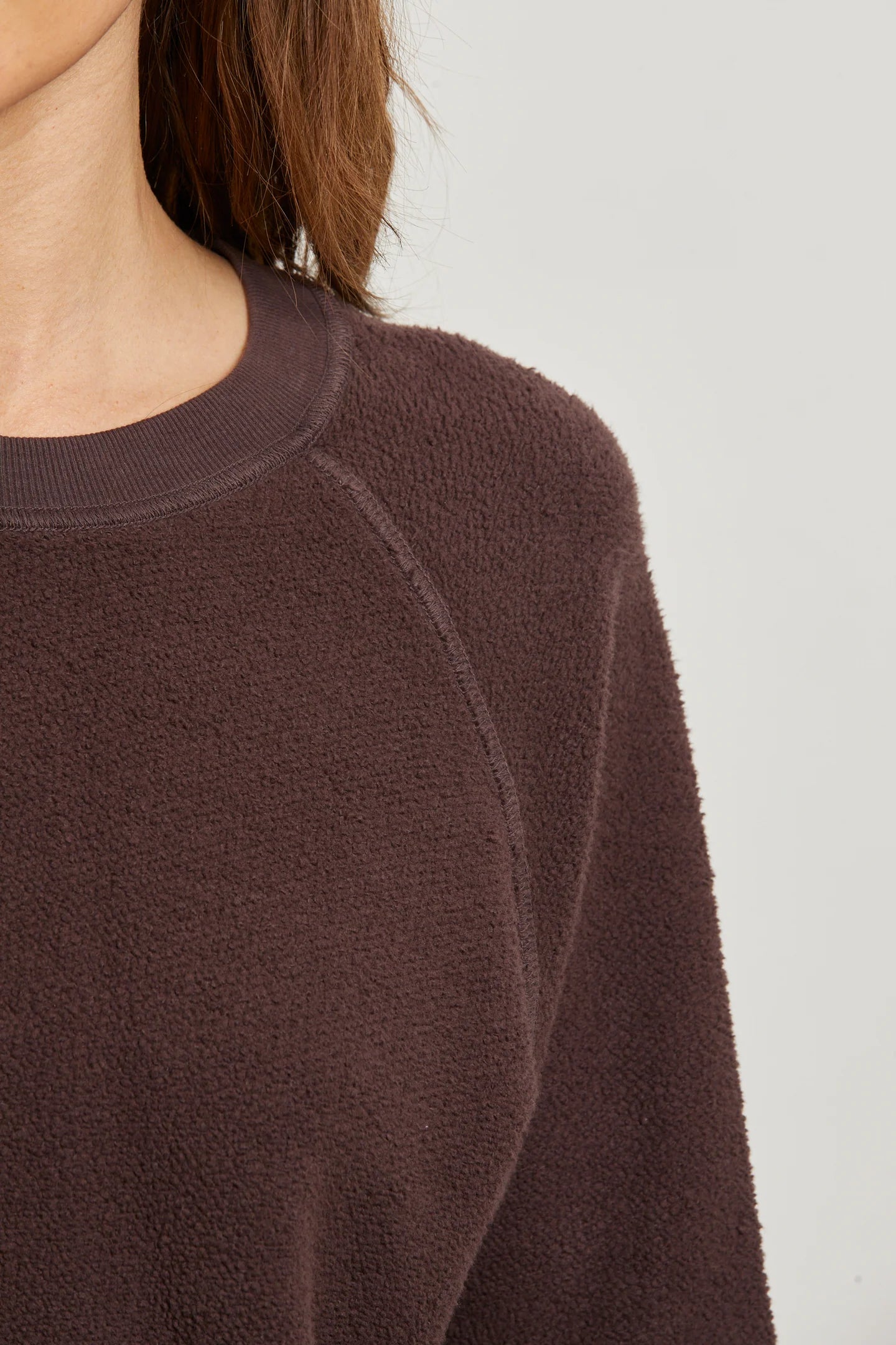 Perfect White Tee Ziggy Inside Out Cotton Fleece Bracelet Sleeve Shrunken Crew