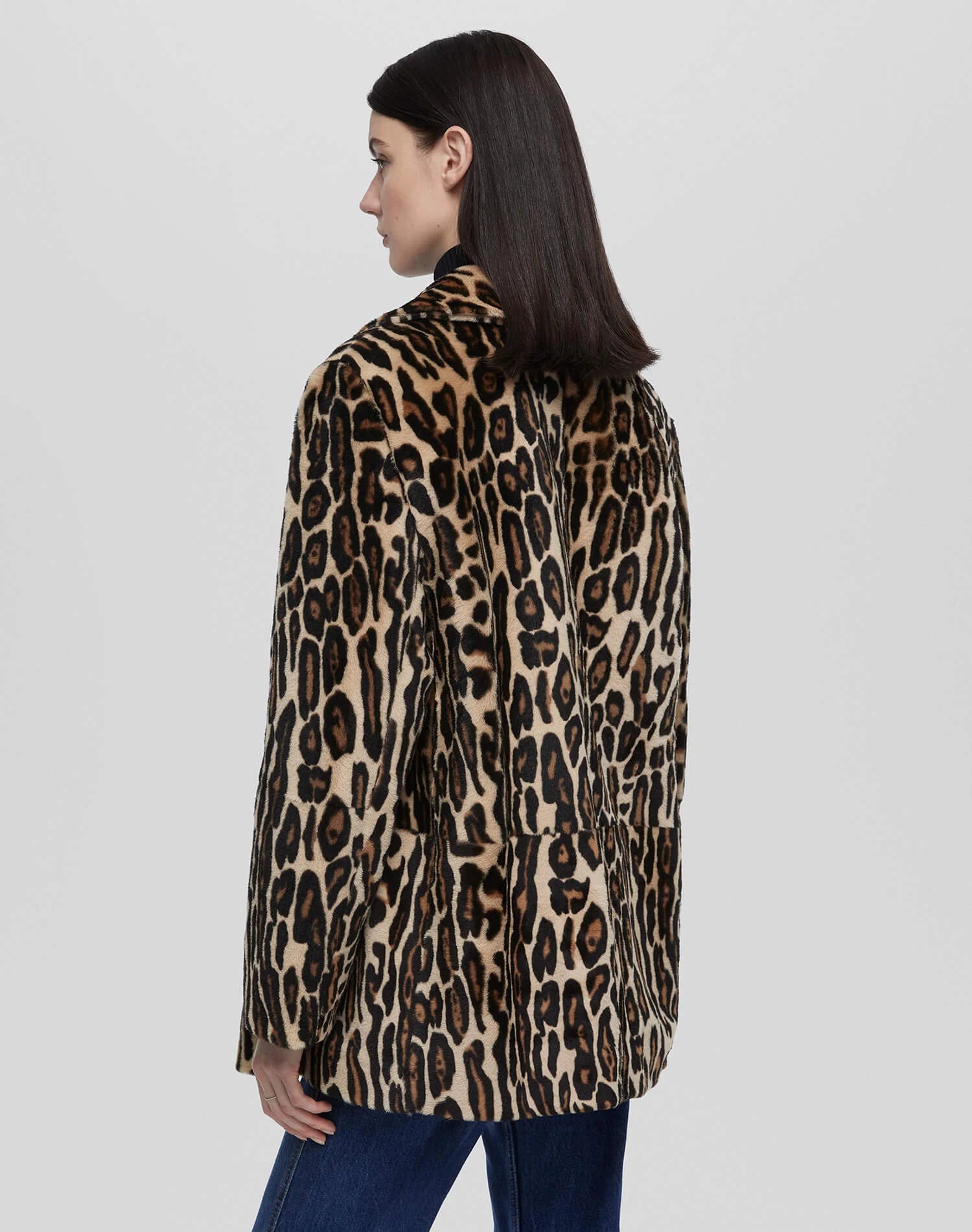 RE/DONE Leopard Shearling Peacoat