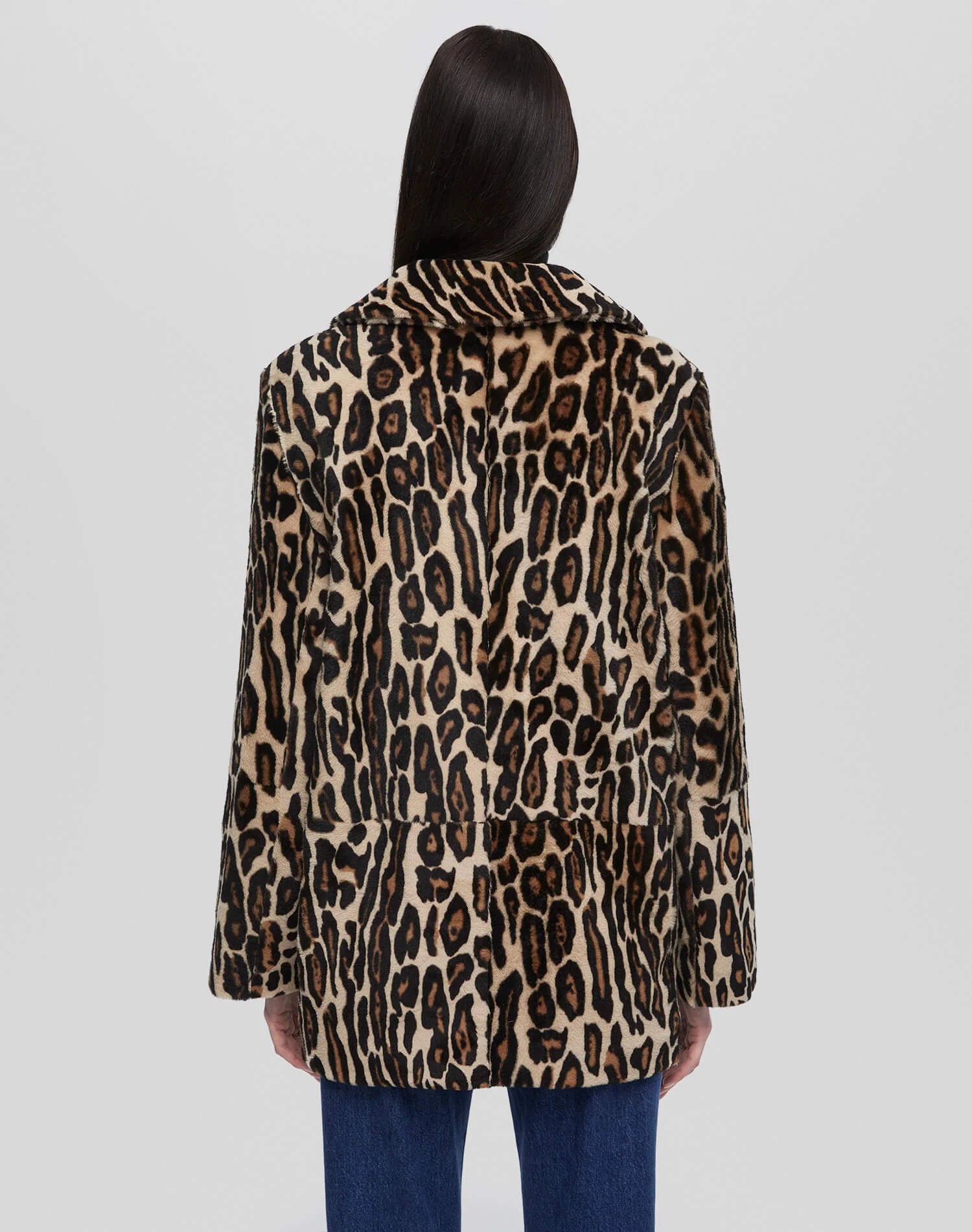 RE/DONE Leopard Shearling Peacoat