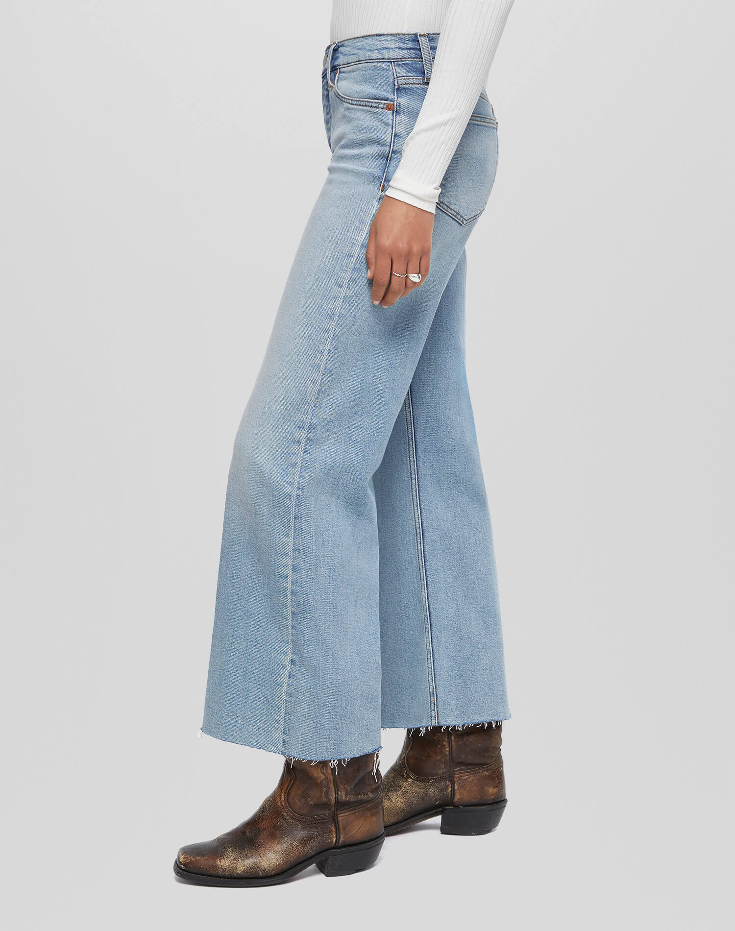 RE/DONE Mid Rise Wide Leg Crop - Undertow