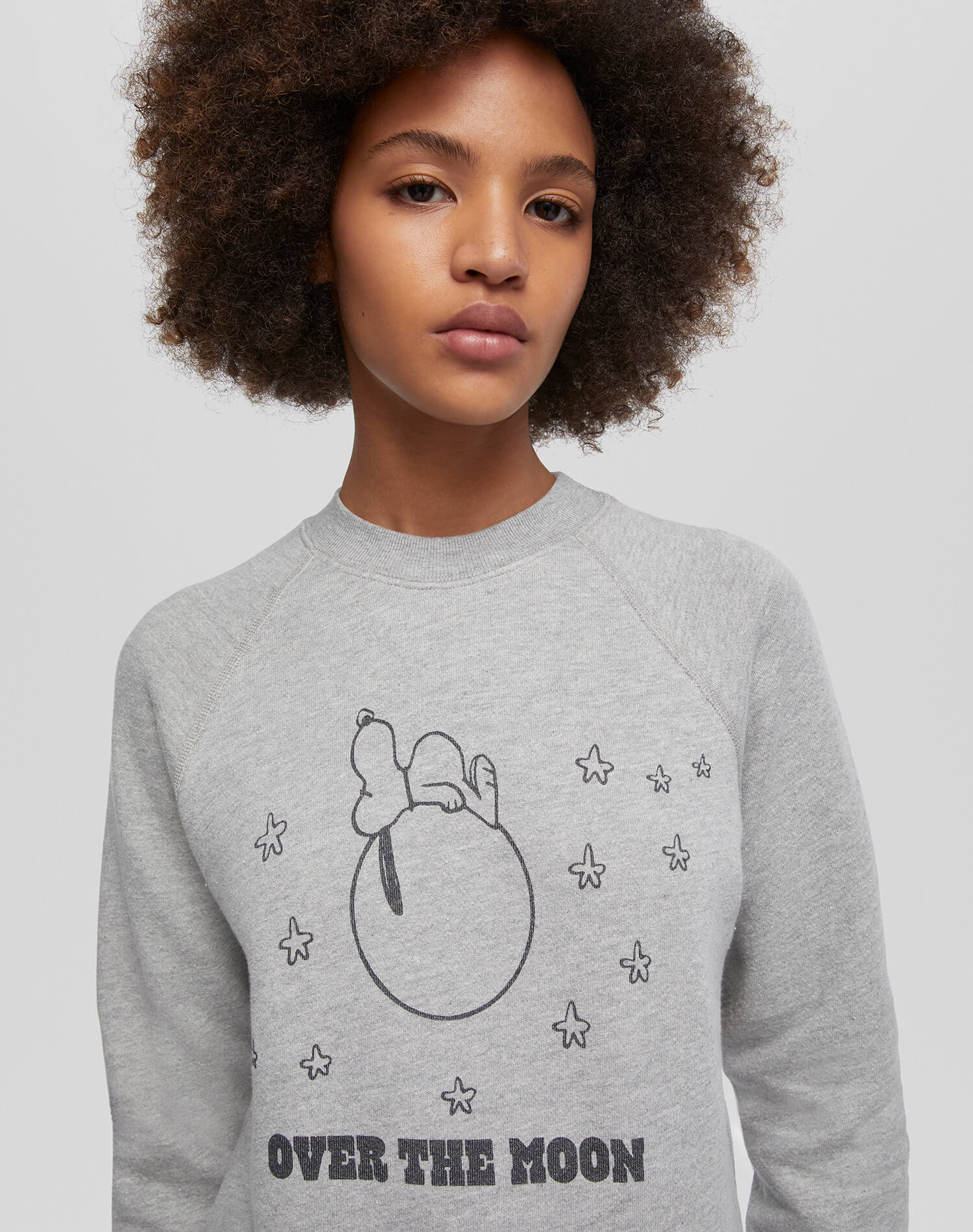 RE/DONE Classic Crewneck Sweatshirt - Snoopy Over the Moon