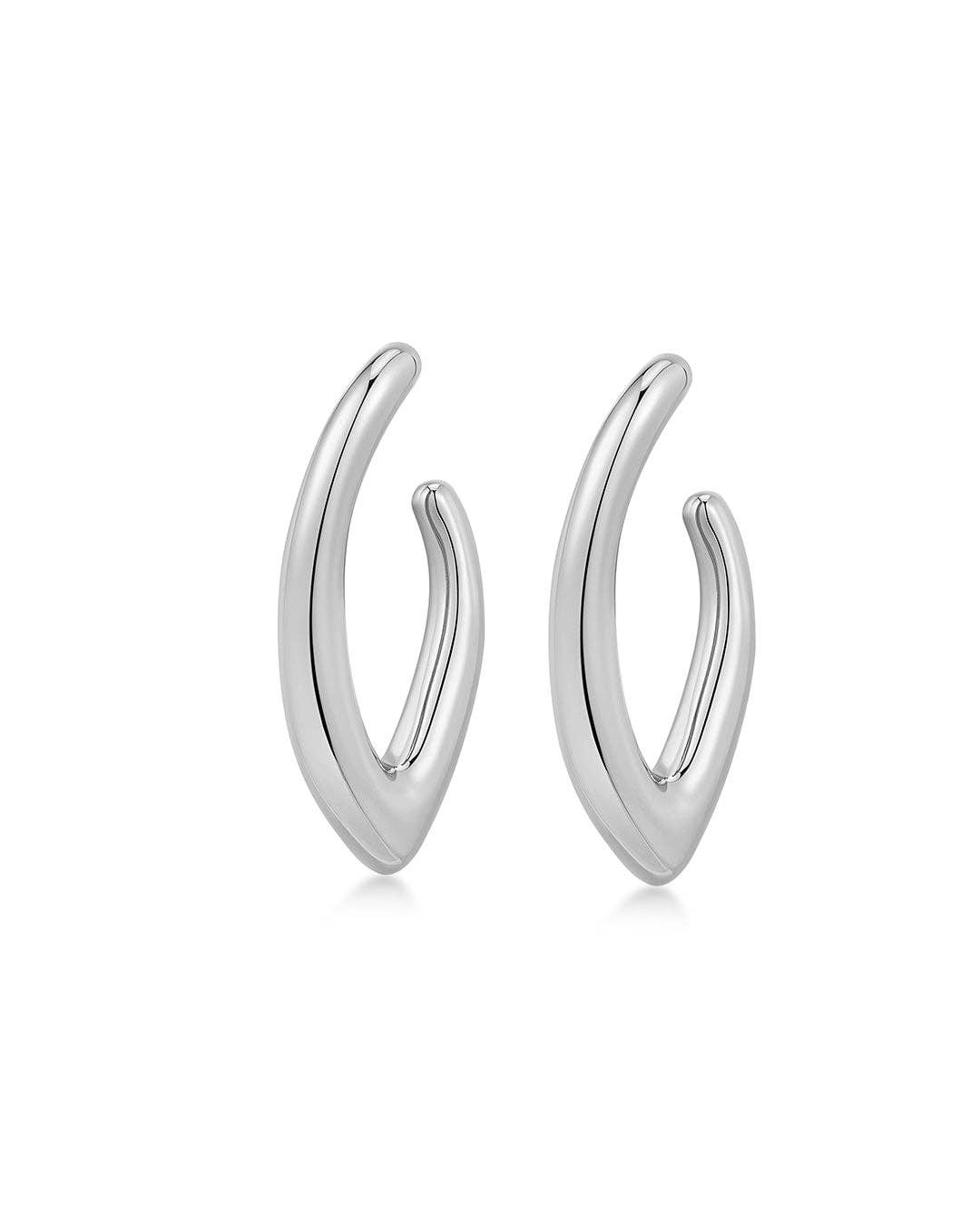 Luv AJ Chain Sculpt Link Earrings