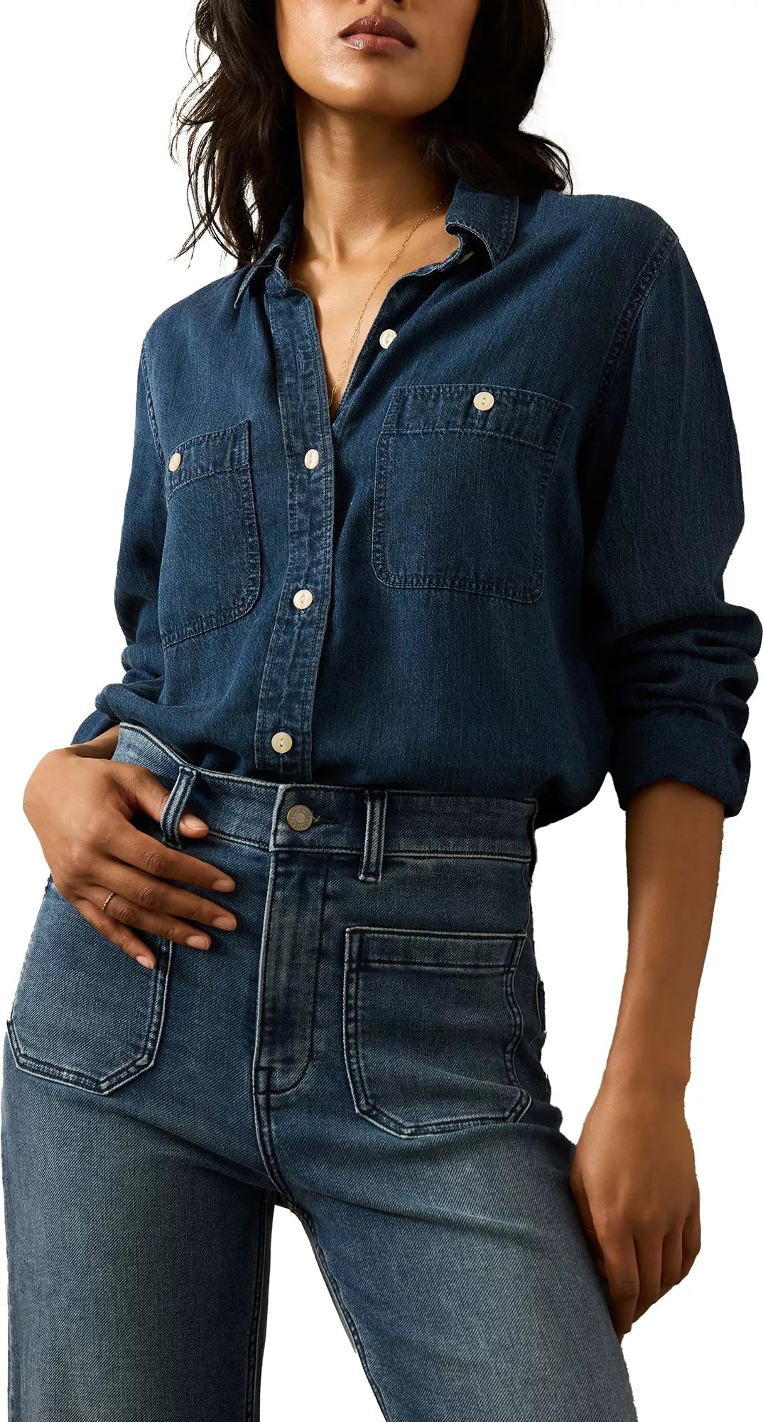 Faherty Tried & True Chambray Classic - Night Lagoon Wash