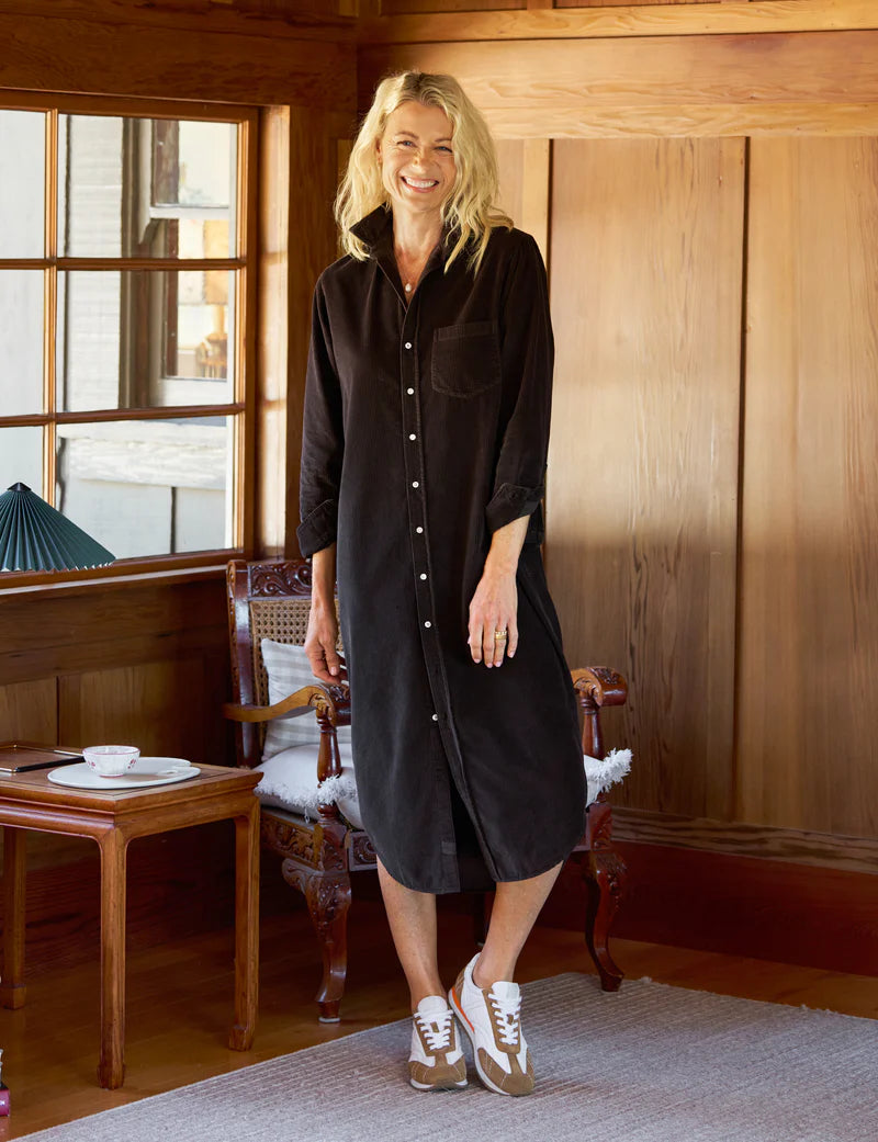 Frank & Eileen Rory Maxi Shirtdress - Espresso