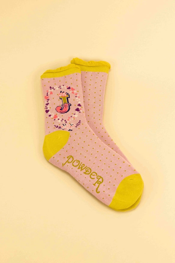 Powder Monogram Socks