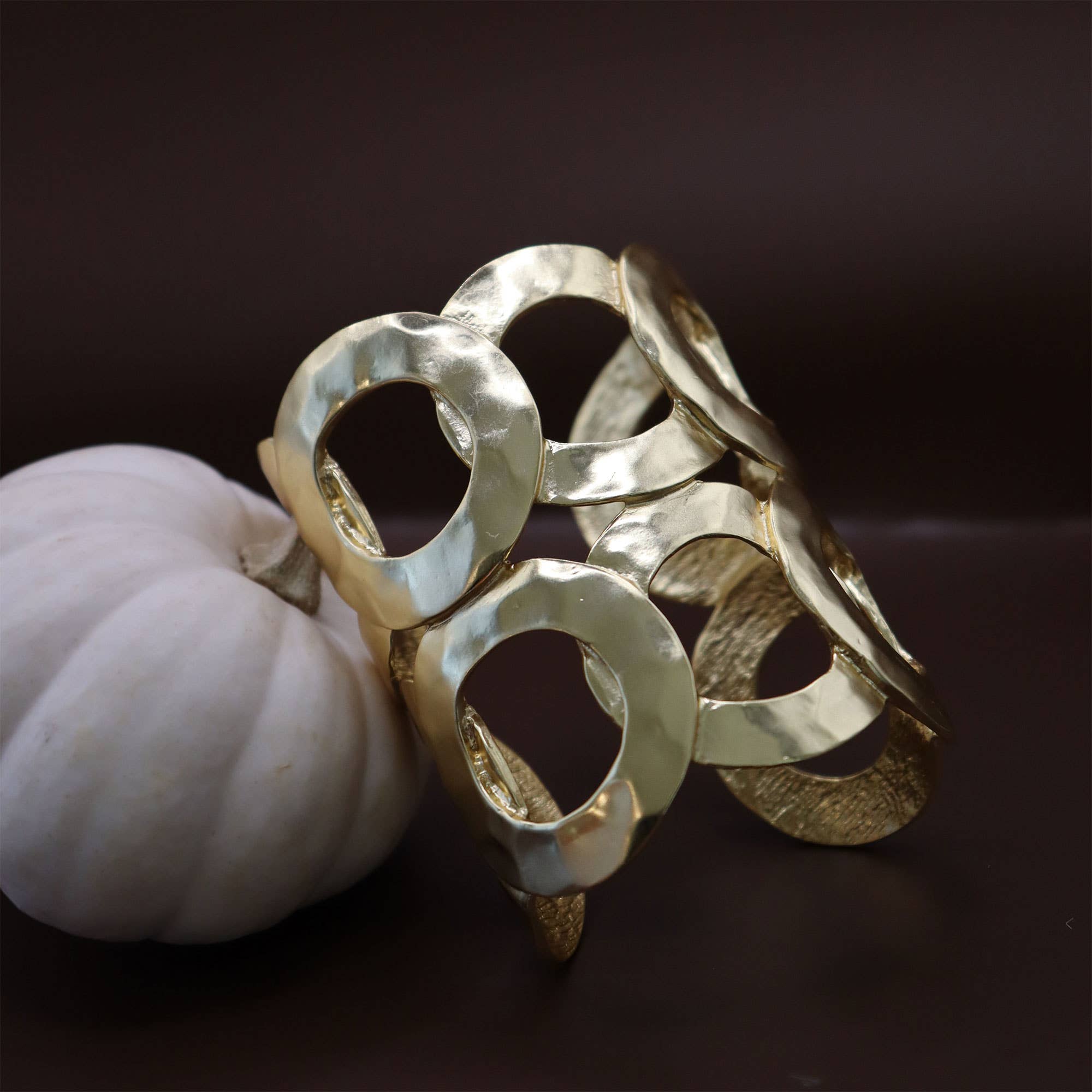 Karine Sultan Intertwined Rings Cuff Bracelet B75005.10