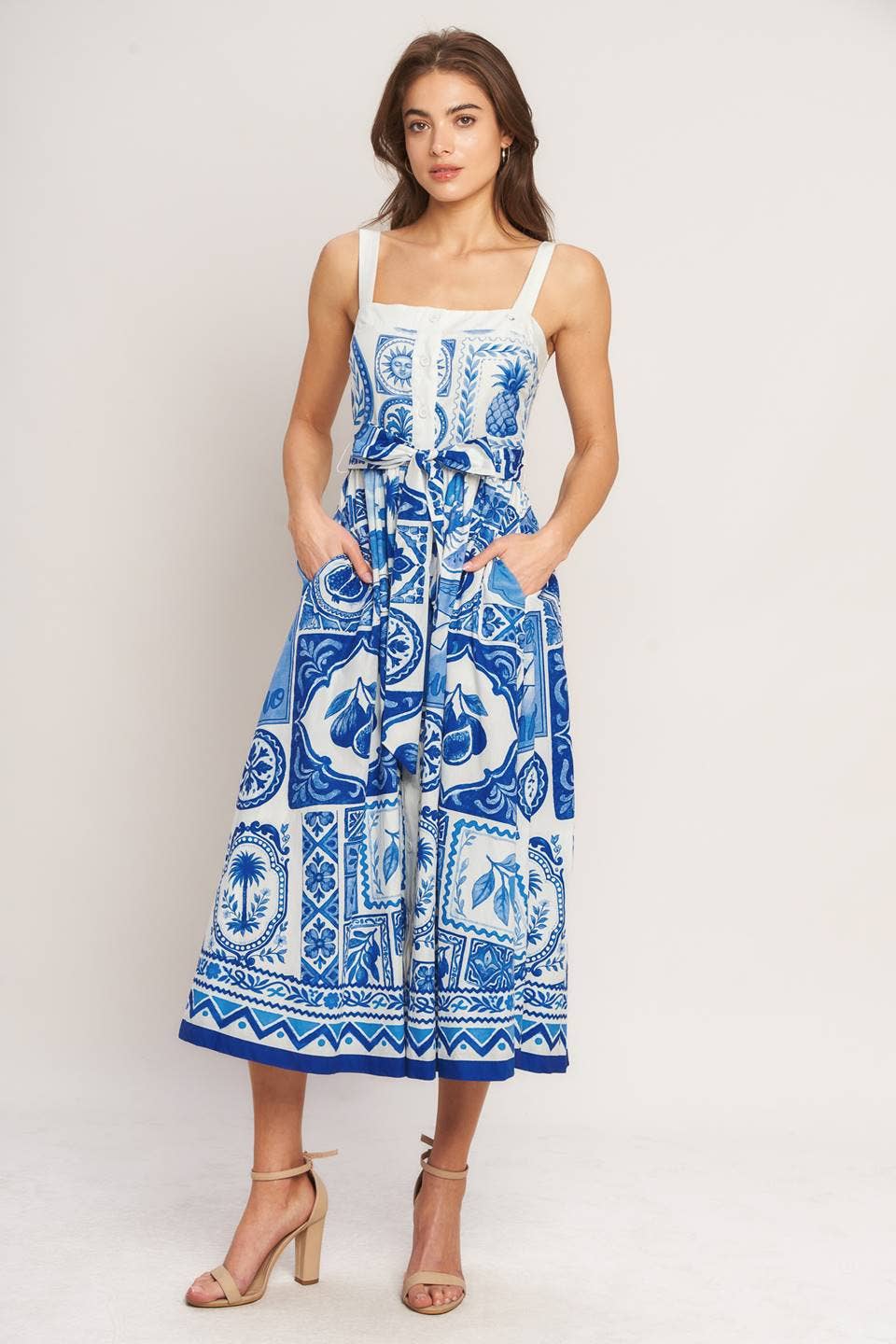 Flying Tomato Printed Woven Midi Dress ID23543
