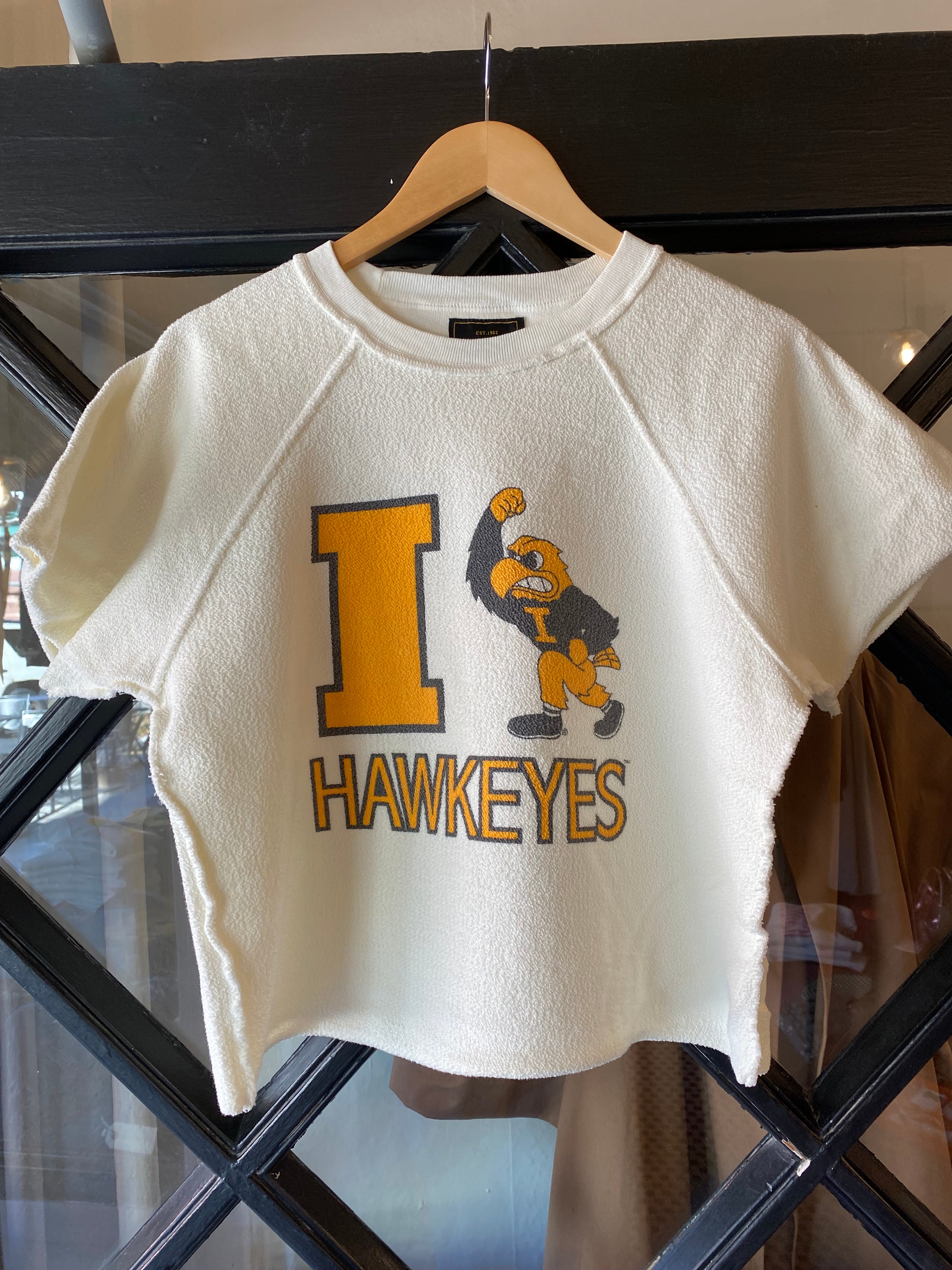 Retro Brand Inside Out Herky "I" Sliced Short Sleeve Sweatshirt