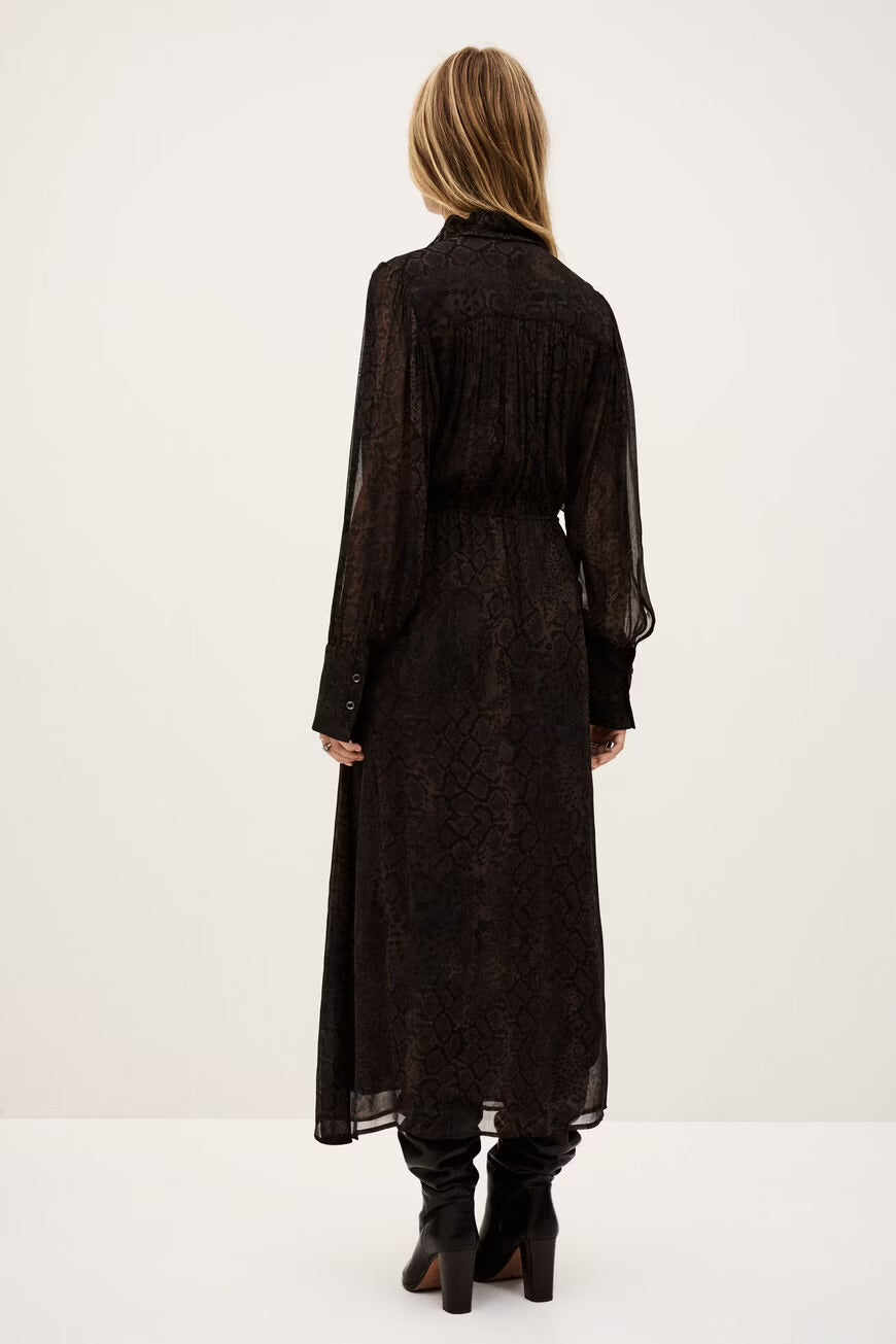 BA&SH Sahara Patterned Midi Dress