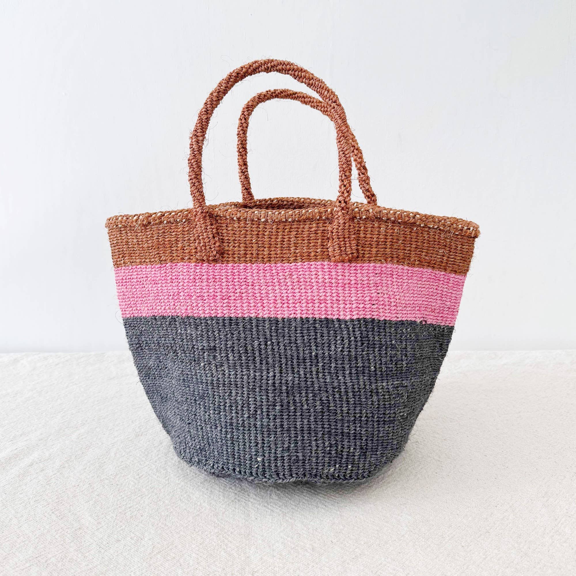 Amsha Medium Sisal Tote: Cumberland