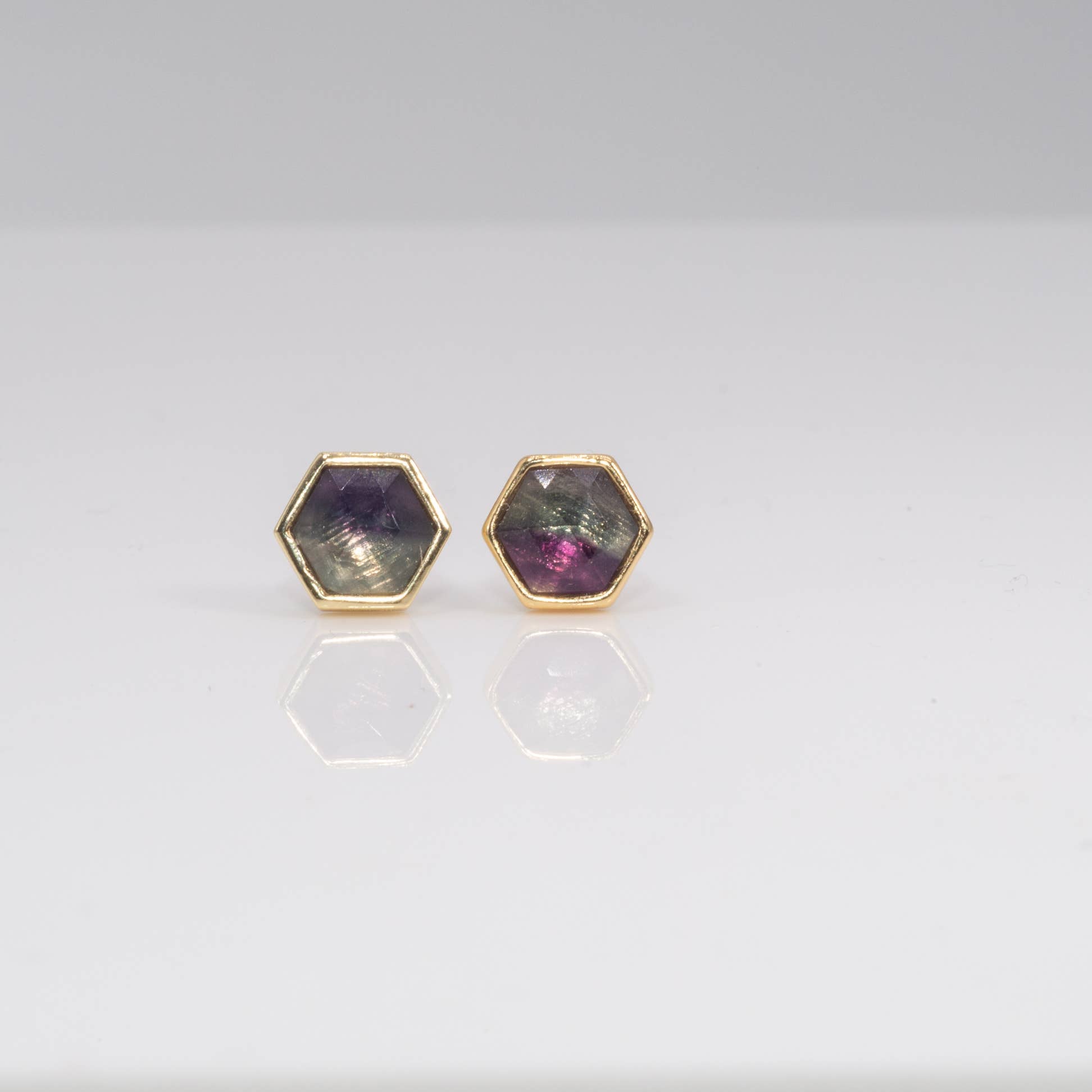 Leslie Francesca Hexagon Gemlet studs