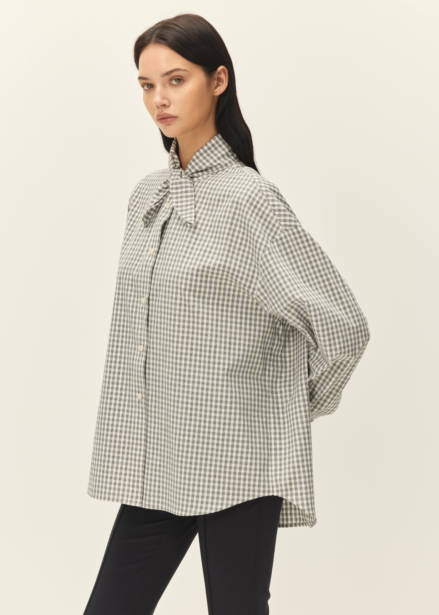 Elodie the Label Claire Neck Tie Shirt