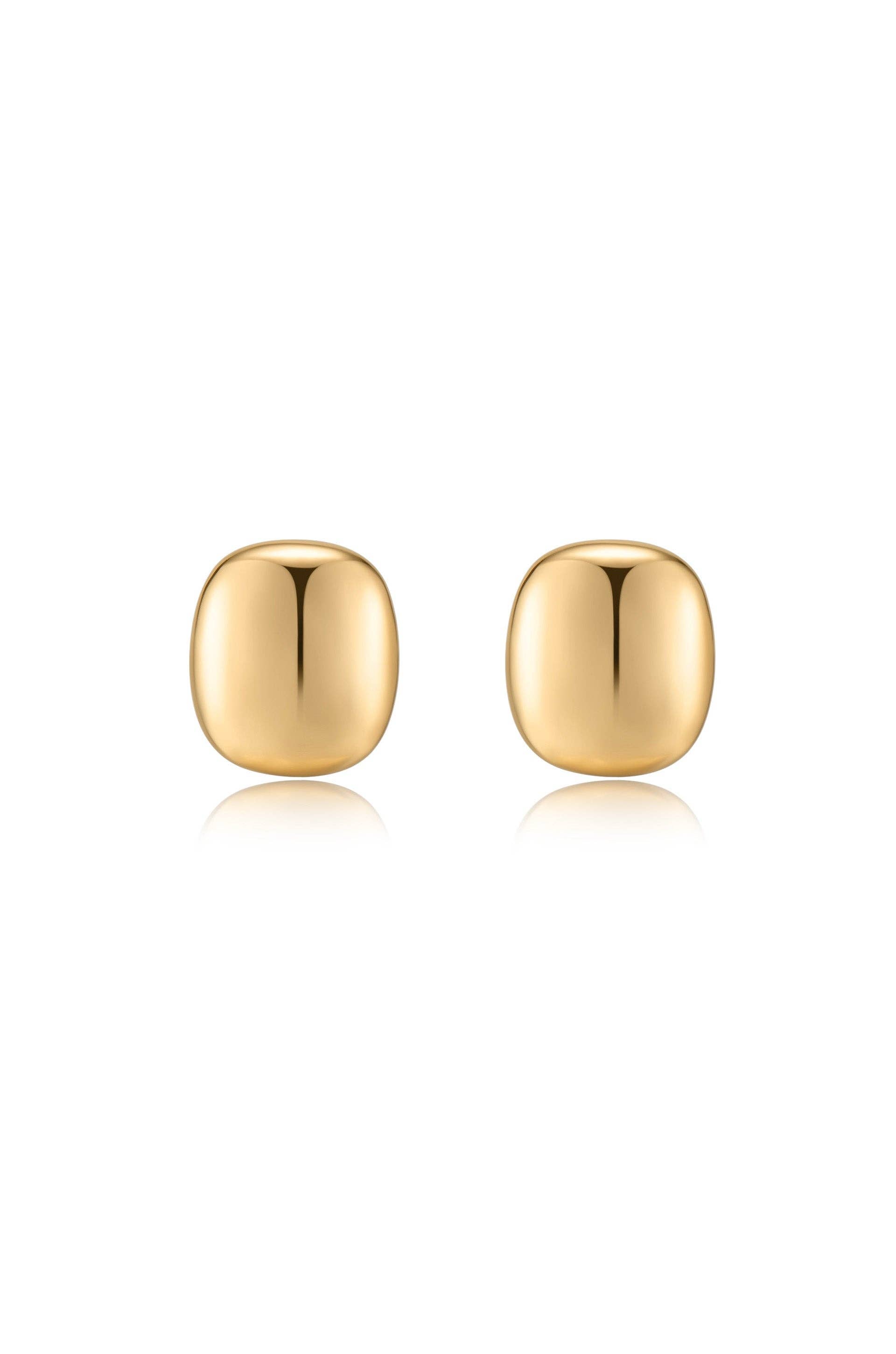 Ettika Minimal Curved Square Stud Earrings