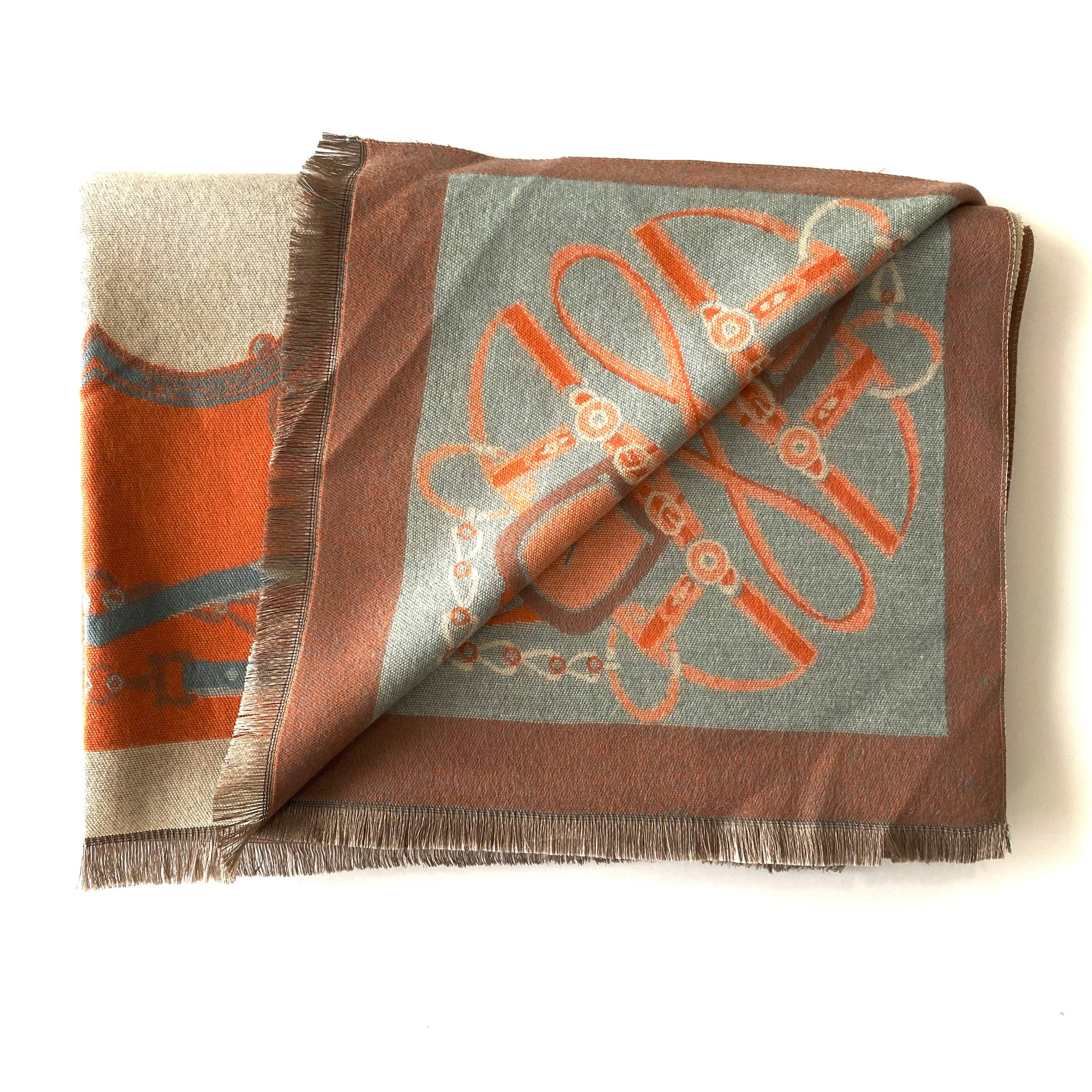 Thames Orange Multi Patterned Scarf