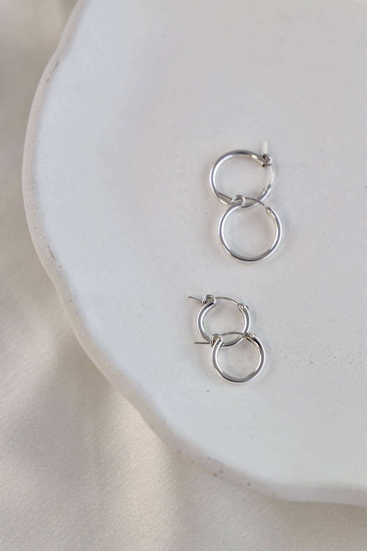 Katie Waltman Standard Hoops in Silver