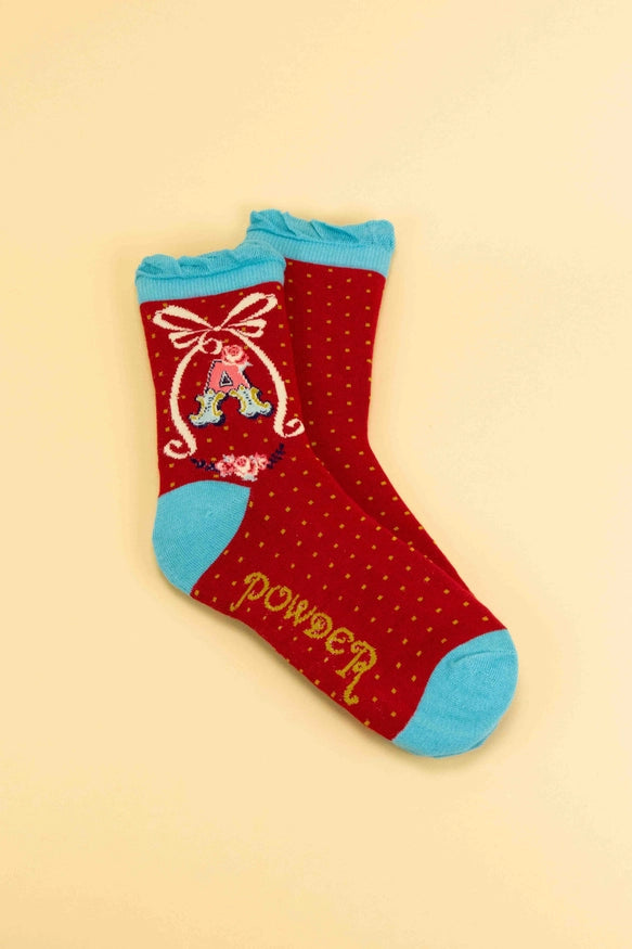 Powder Monogram Socks