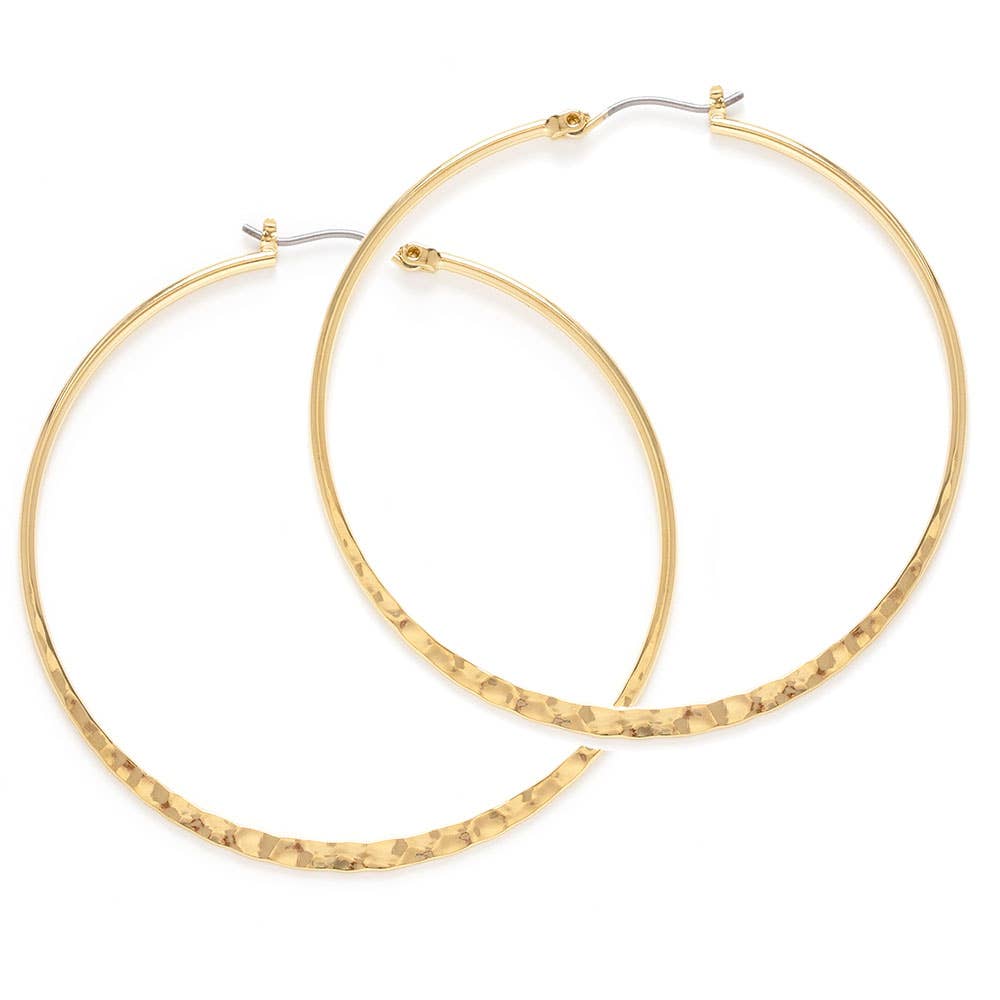 Amano Studio 2" Hammered Hoop Earrings