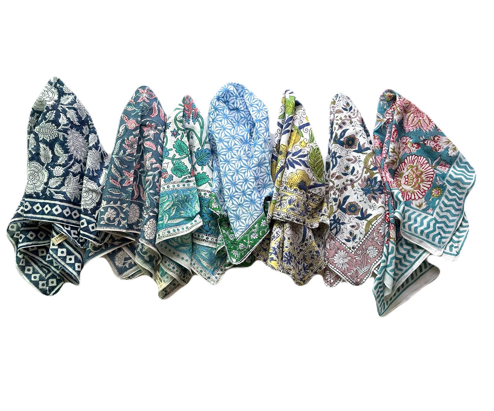 By The Sea Organics Block Print Organic Cotton Bandanas